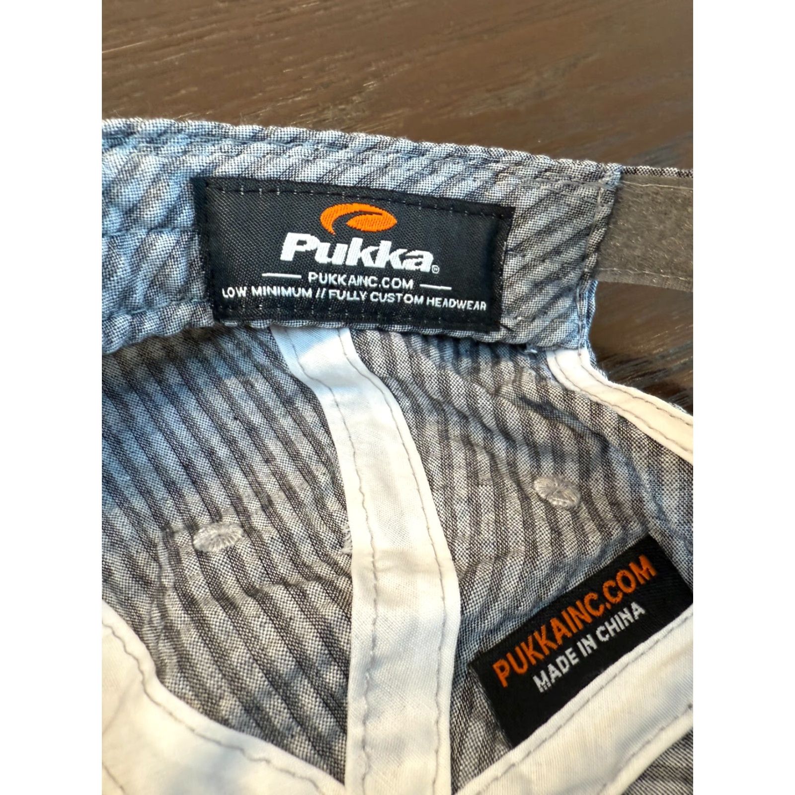 Vintage VINTAGE Pukka Palos Verdes Country Club Women's Gray Seersucker Strapback Hat Baseball Cap Cotton Golf Size ONE SIZE - 7 Thumbnail