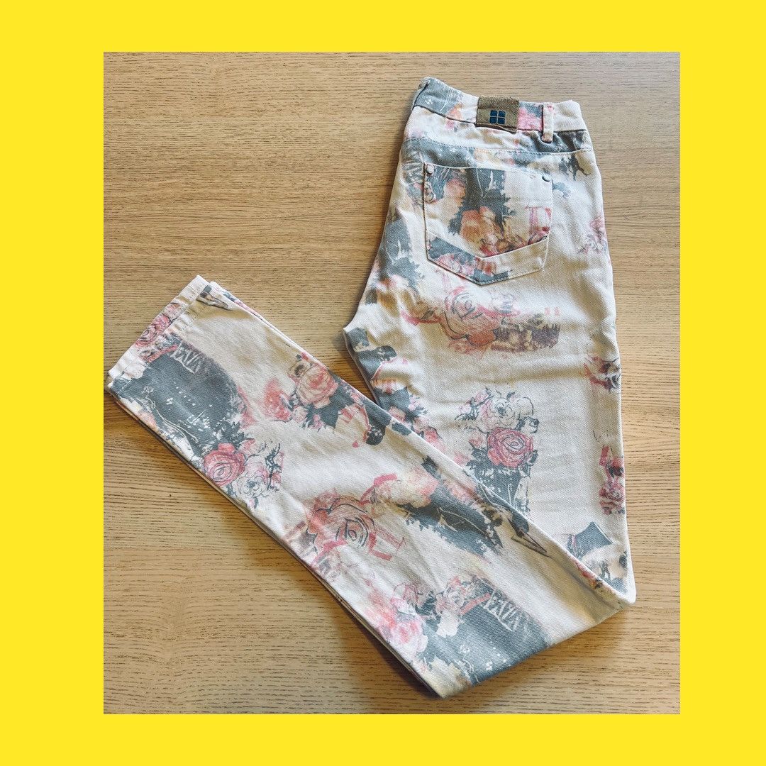 Insight Insight Skinny Stretch Art Jeans – Floral Print Size 28" / US 6 / IT 42 - 1 Thumbnail