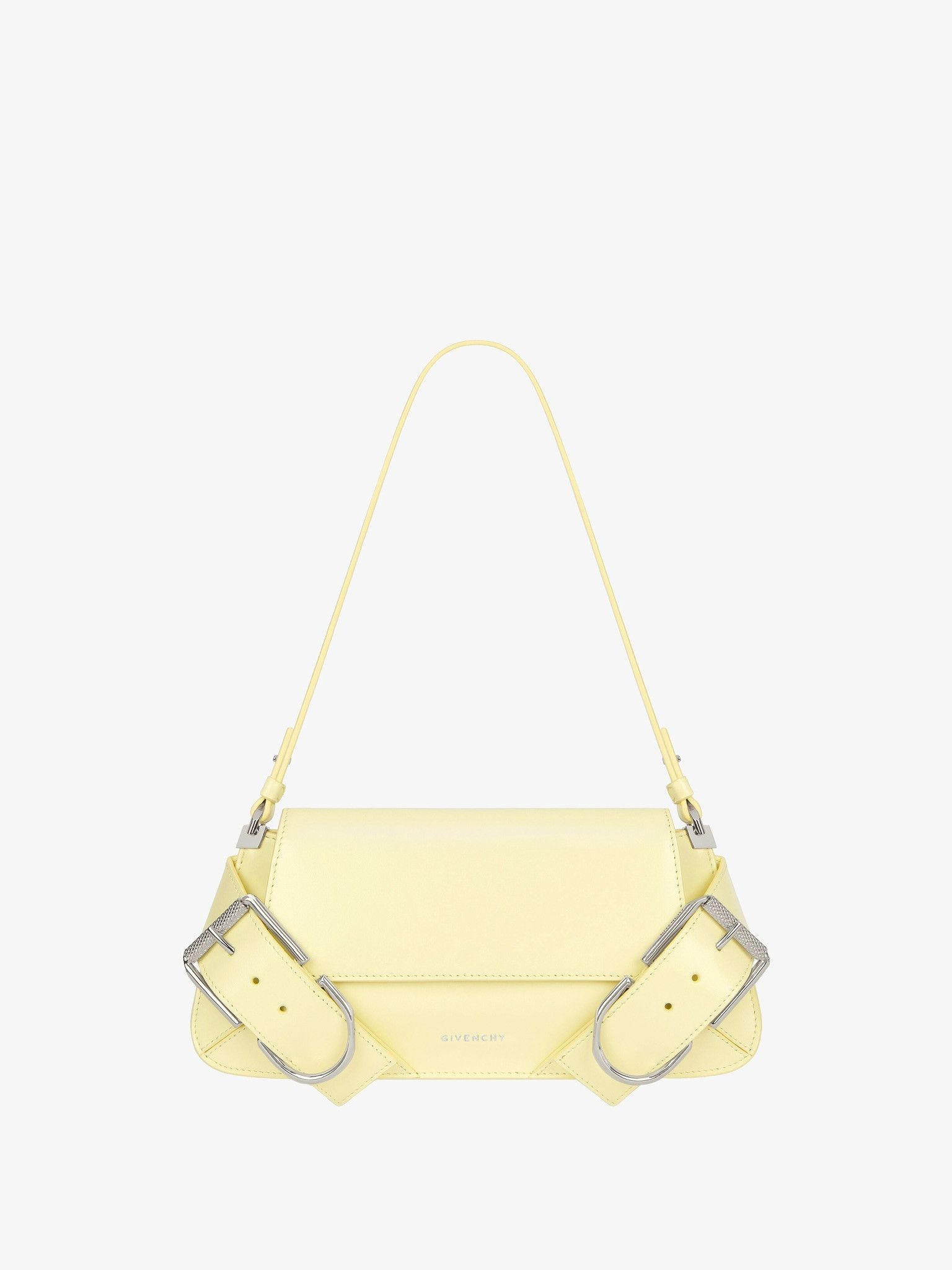 Givenchy o1w1db10325 Size: OS/Voyou Flap Bag in Soft Yellow Size ONE SIZE - 1 Thumbnail