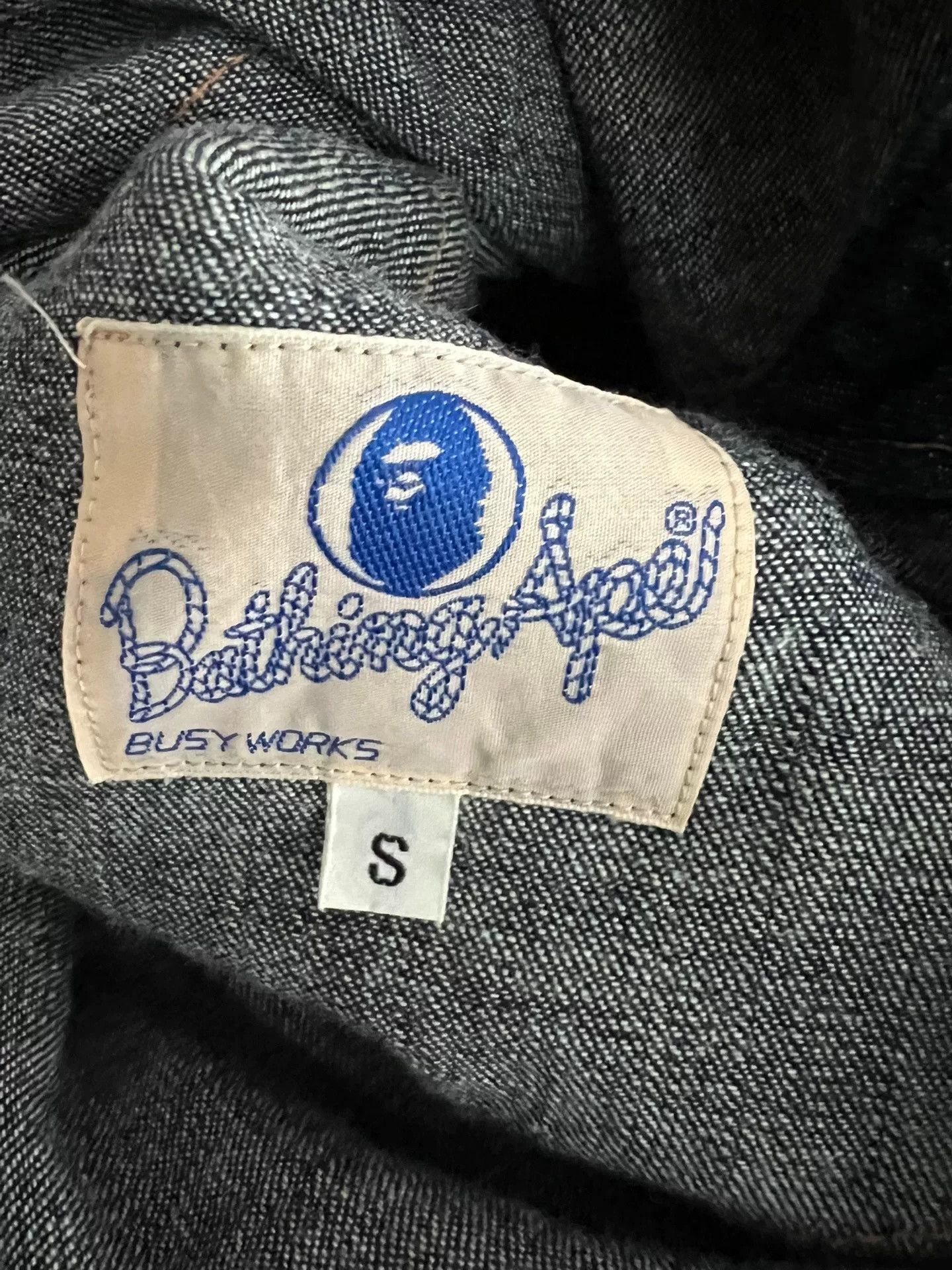 Bape BAPE Ape Head Embroidered Denim Shirt Size US S / EU 44-46 / 1 - 7 Thumbnail