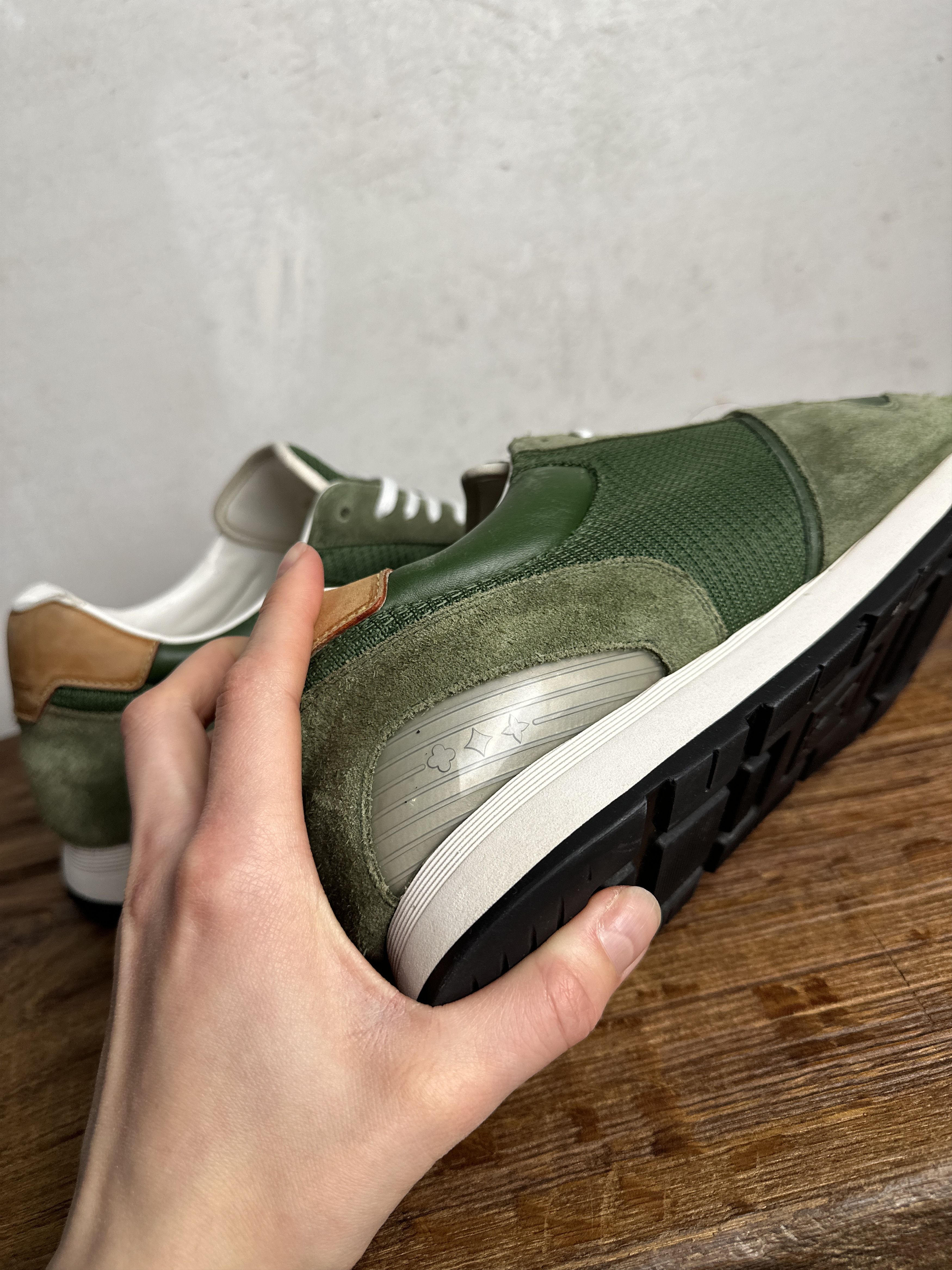 Louis Vuitton Louis Vuitton Green Sewed Abbesses Sneakers Size US 10 / EU 43 - 12 Thumbnail