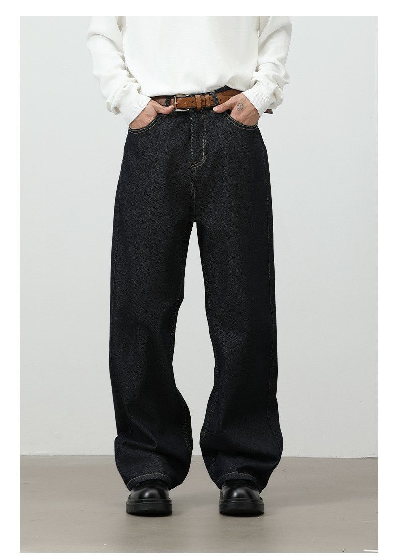Jean American retro men's loose casual straight wide-leg jeans Size US 32 / EU 48 - 1 Thumbnail