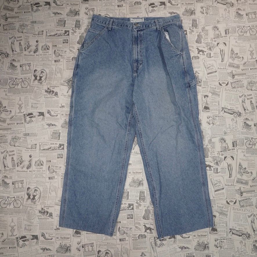 American Eagle Outfitters 33x34 - Vintage Y2K American Eagle 2000s carpenter pants Size US 33 - 2 Thumbnail