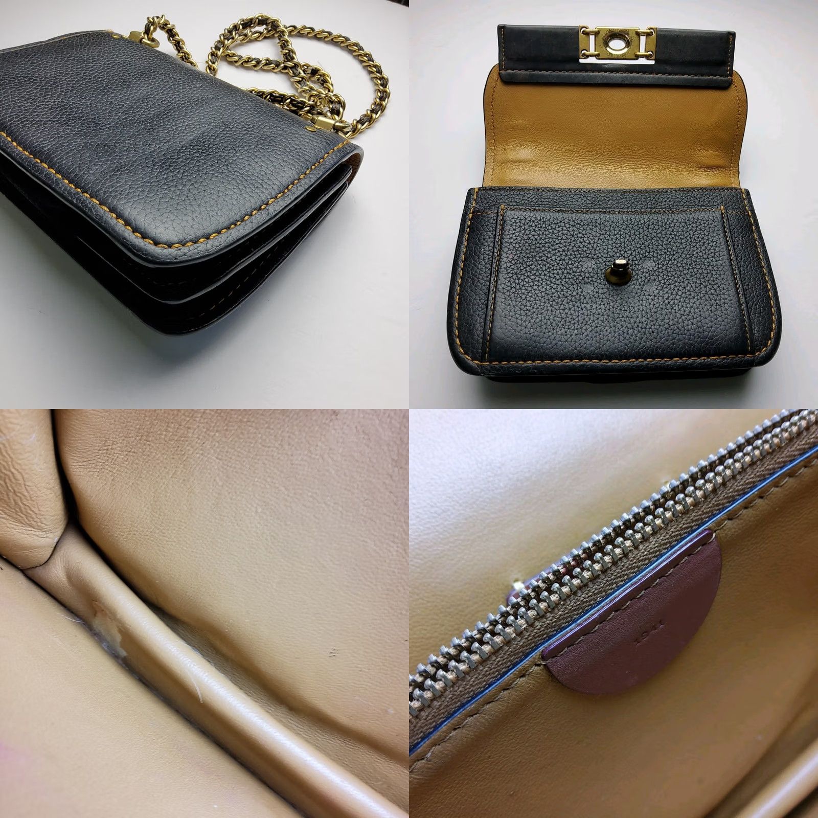 Coach Coach Troupe Crossbody Bag Purse - Black Leather Pebbled 16.5cm x 22cm Small Handbag Womens Vintage: No, 1941 Theme, Brass Hardware Size ONE SIZE - 9 Thumbnail
