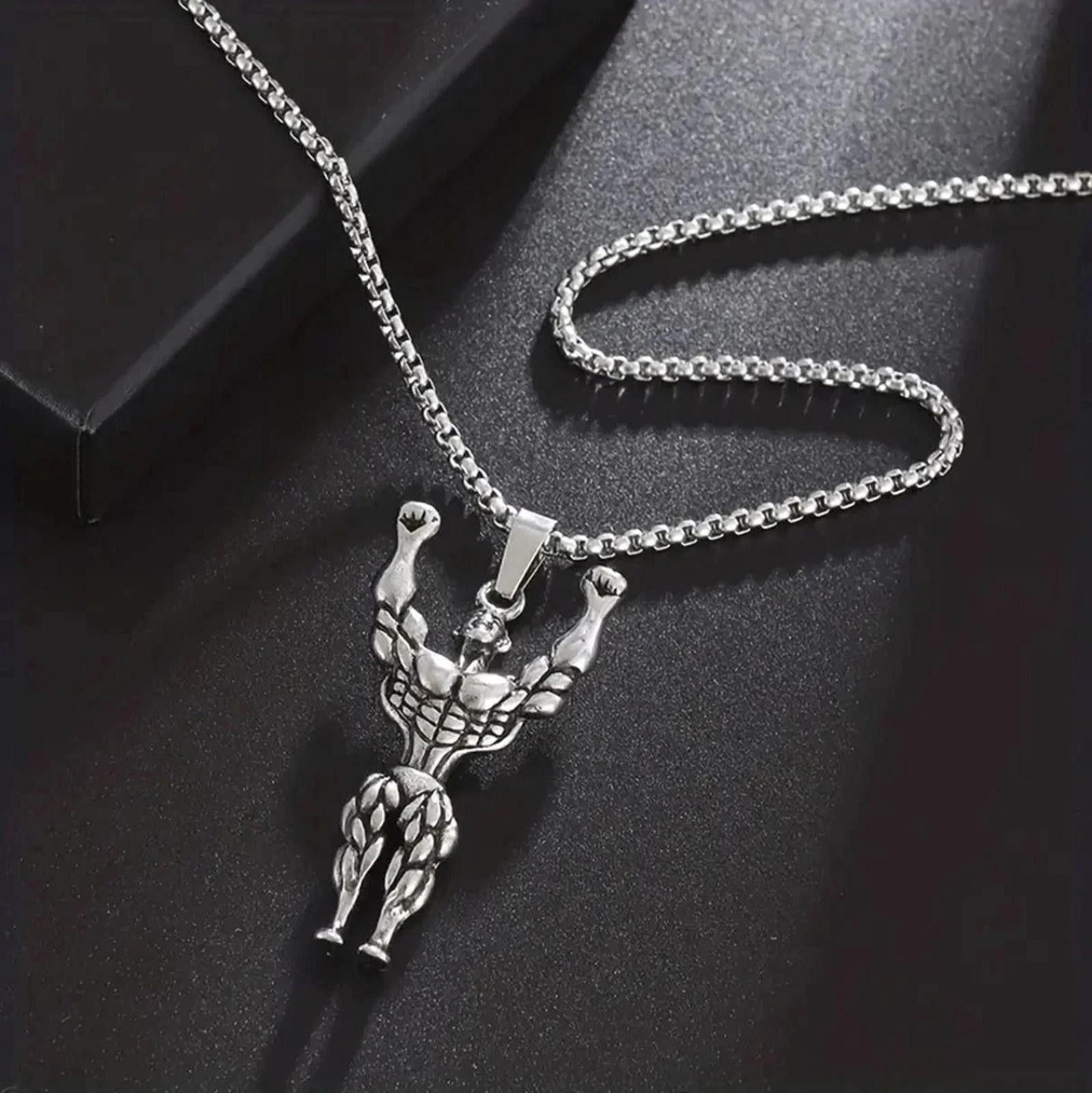 Other Gym Necklace Chain Gold Zinc Jewelry Fitness Body Builder Size ONE SIZE - 5 Thumbnail