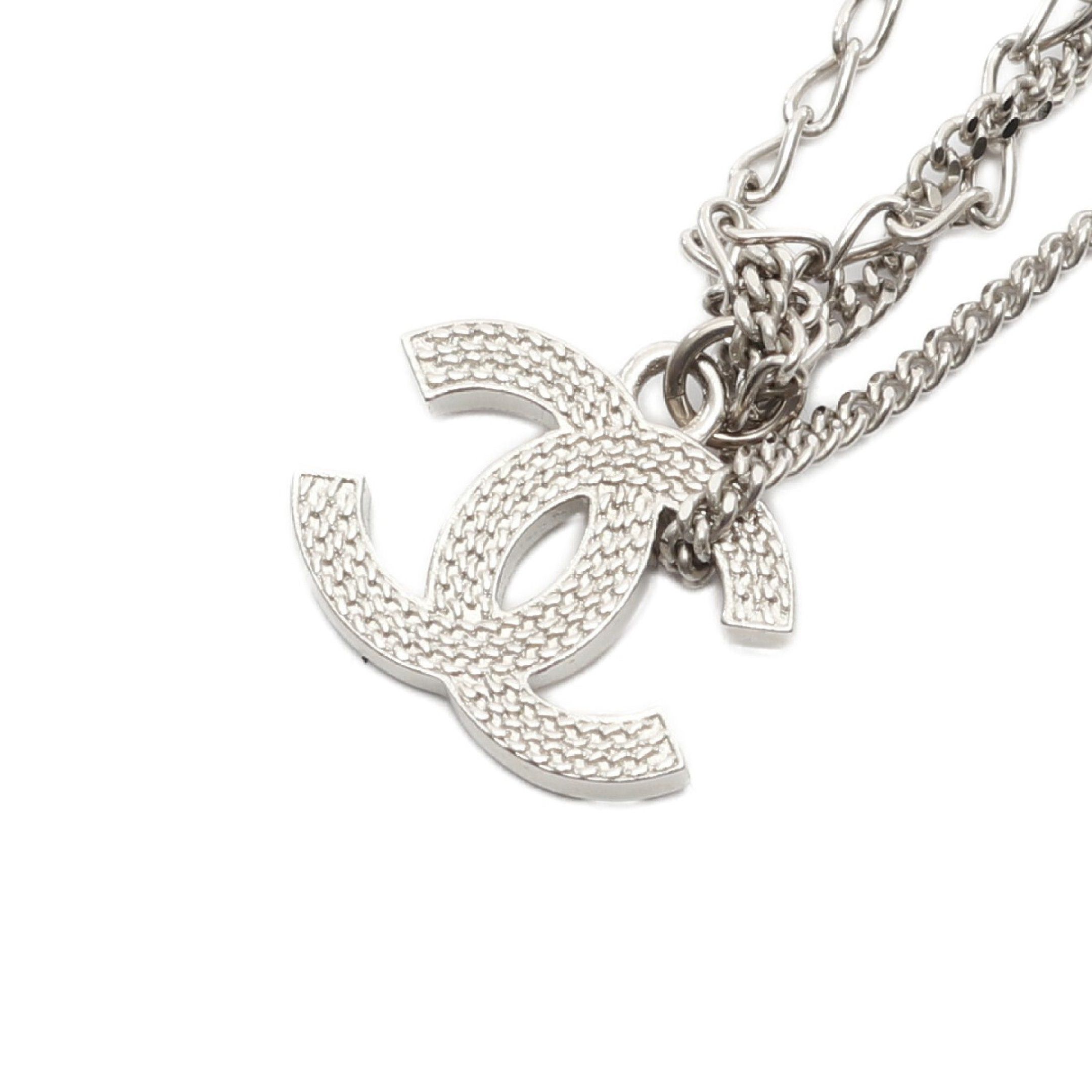 Chanel Chanel Coco Mark Necklace Plating Silver 09P Size ONE SIZE - 1 Thumbnail