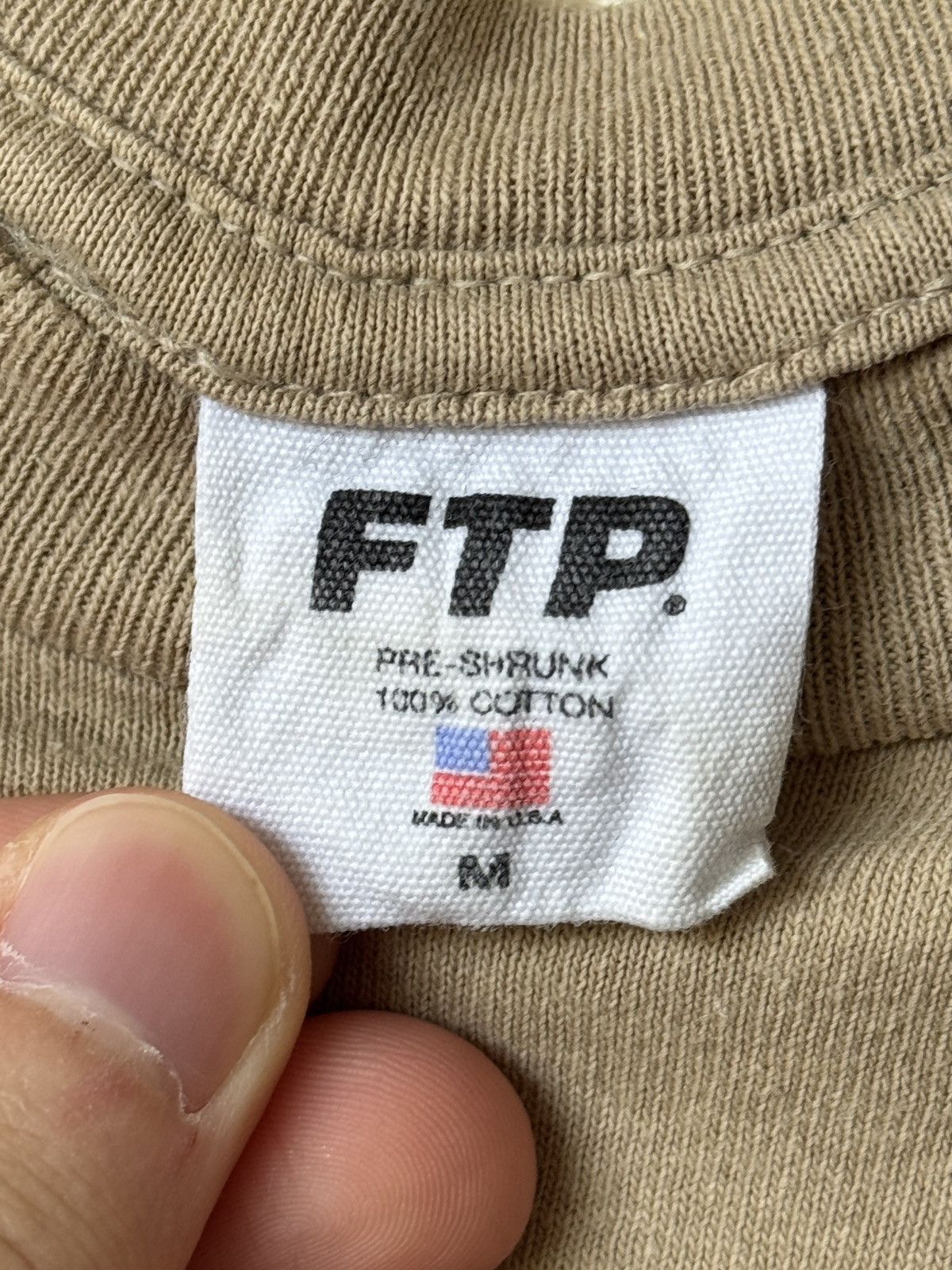 Fuck The Population FTP SCRIPT LOGO TEE SAND Size US M / EU 48-50 / 2 - 4 Thumbnail