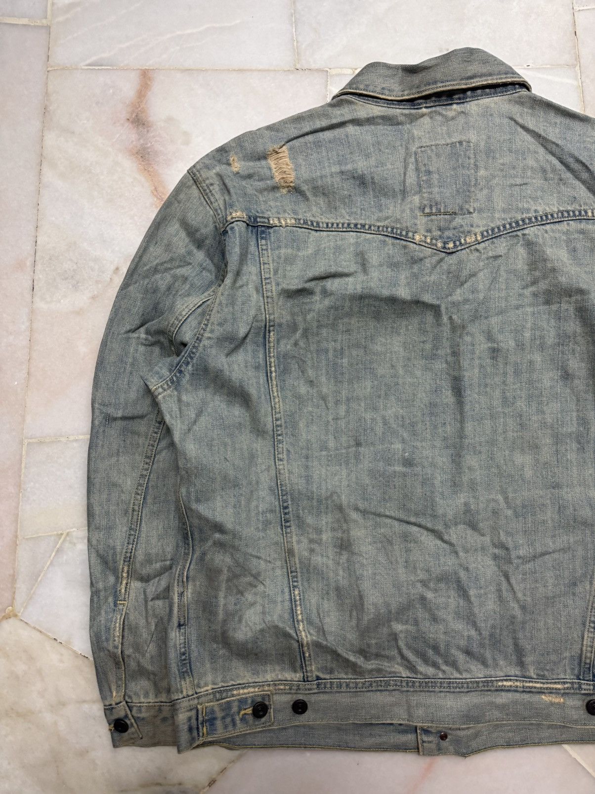 If Six Was Nine 💥GRUNGE💥90s STYLE OLD NAVY DISTRESSED MUDWASH POCKET DENIM Size US XXL / EU 58 / 5 - 19 Thumbnail