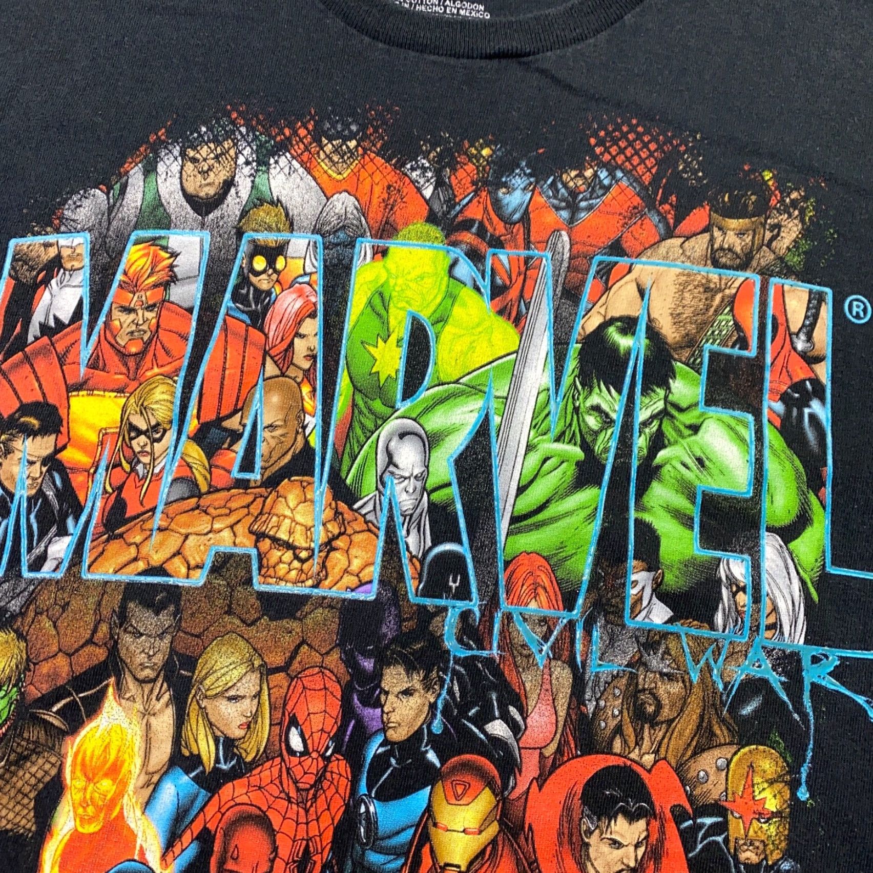 Mad Engine Marvel Civil War Mens Adult Large Black Superhero Collage Movie Mad Engine Shirt Size US L / EU 52-54 / 3 - 3 Thumbnail