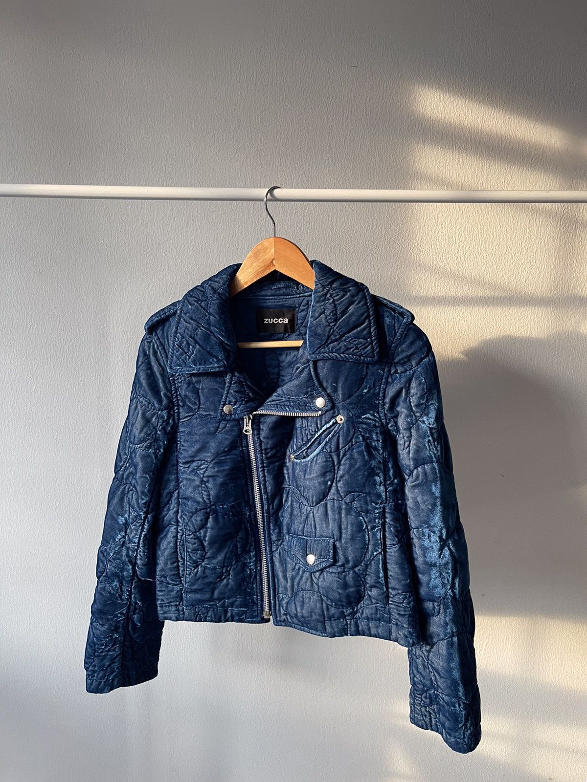 CABANE de ZUCCa × Issey Miyake F/W 2004-2005 Zucca Velvet Biker Jacket Size US S / EU 44-46 / 1 - 1 Thumbnail