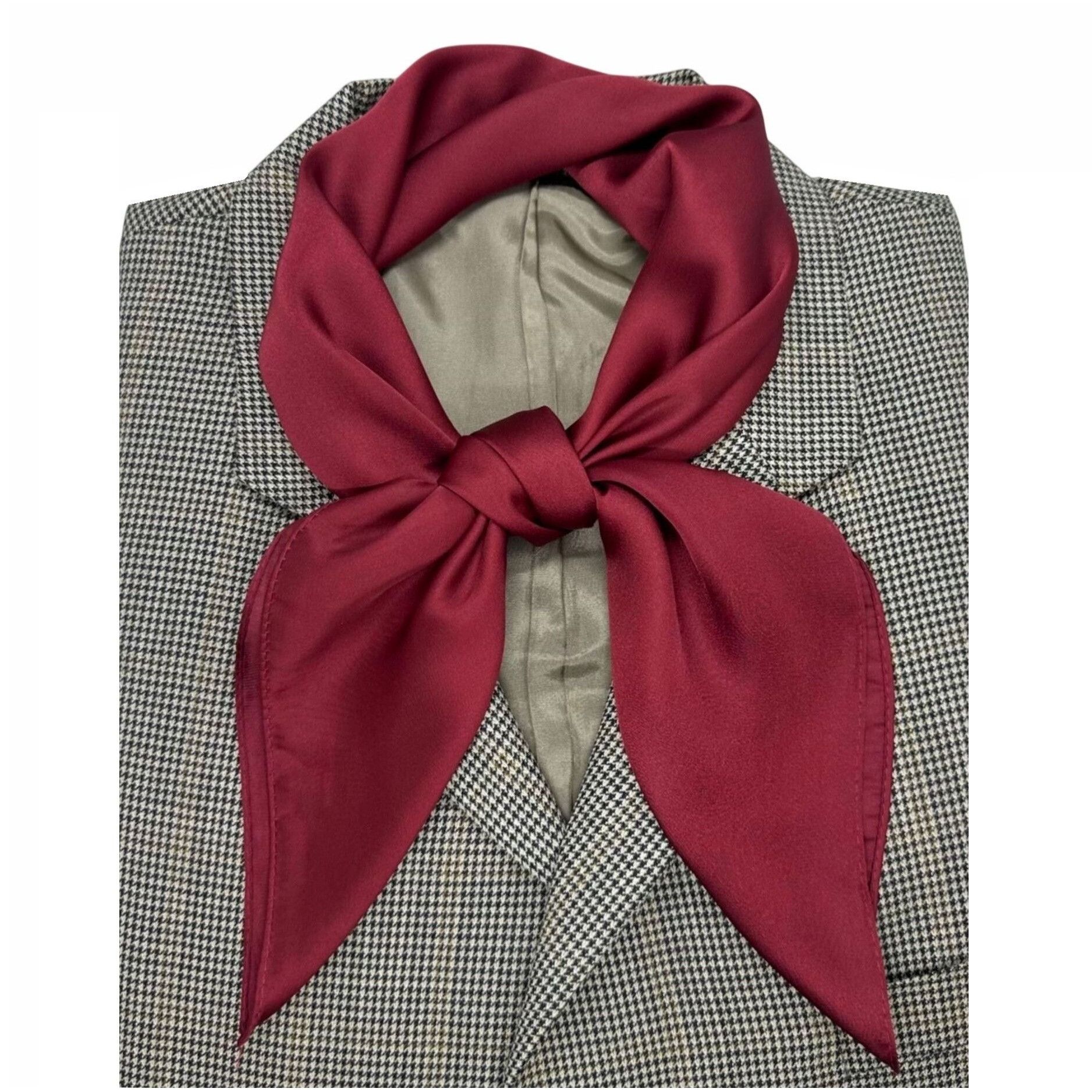 Other ✨Elegant Bandana Square Silky Scarf Burgundy Solid Soft Wrap Size ONE SIZE - 1 Thumbnail