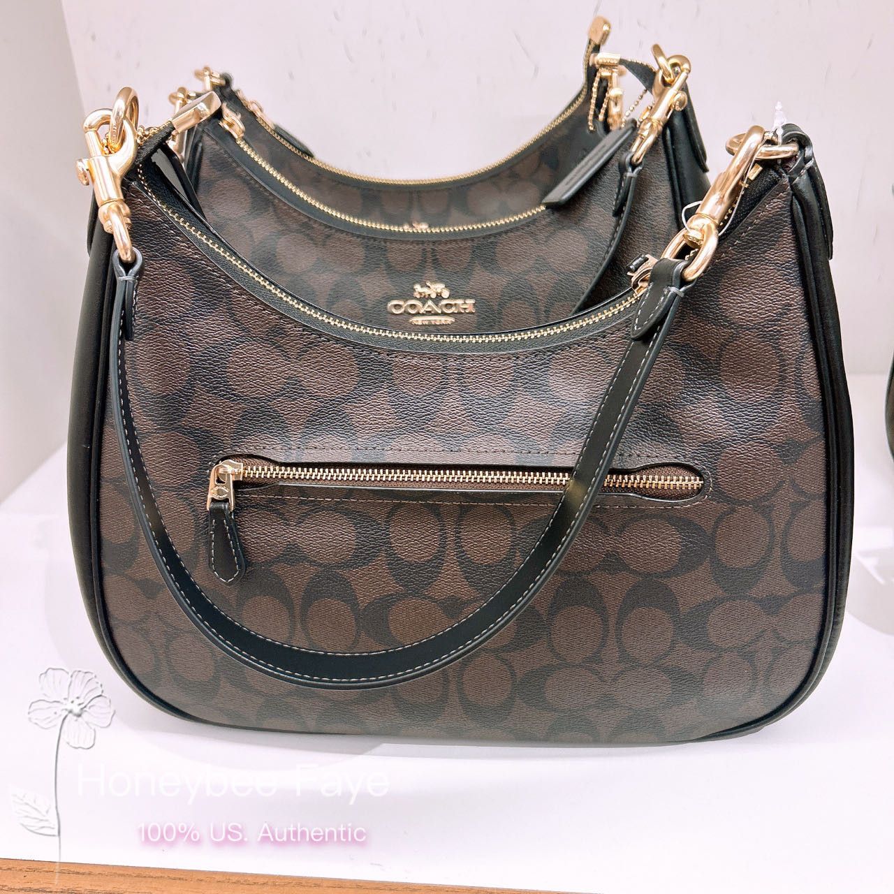 Coach NWT Coach Teri Hobo Bag In Signature Canvas CK161 Size ONE SIZE - 2 Thumbnail