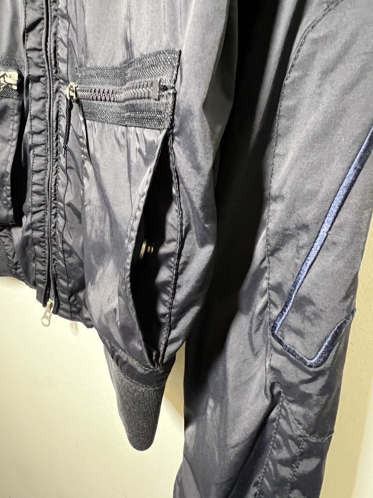 armani y2k multi pocket tech bomber jacket