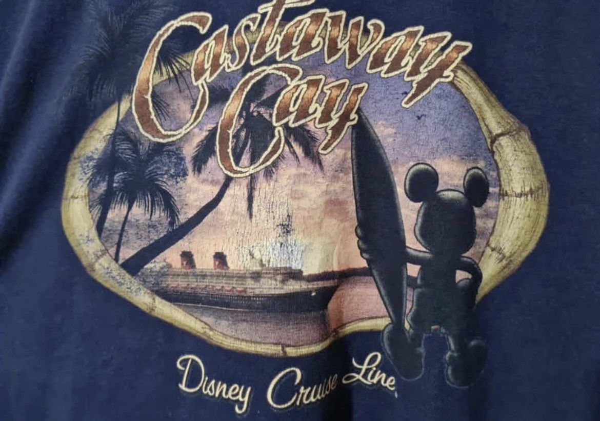 Vintage Disney vintage castaway cay cruise t shirt navy XL 90s Size US XL / EU 56 / 4 - 3 Thumbnail