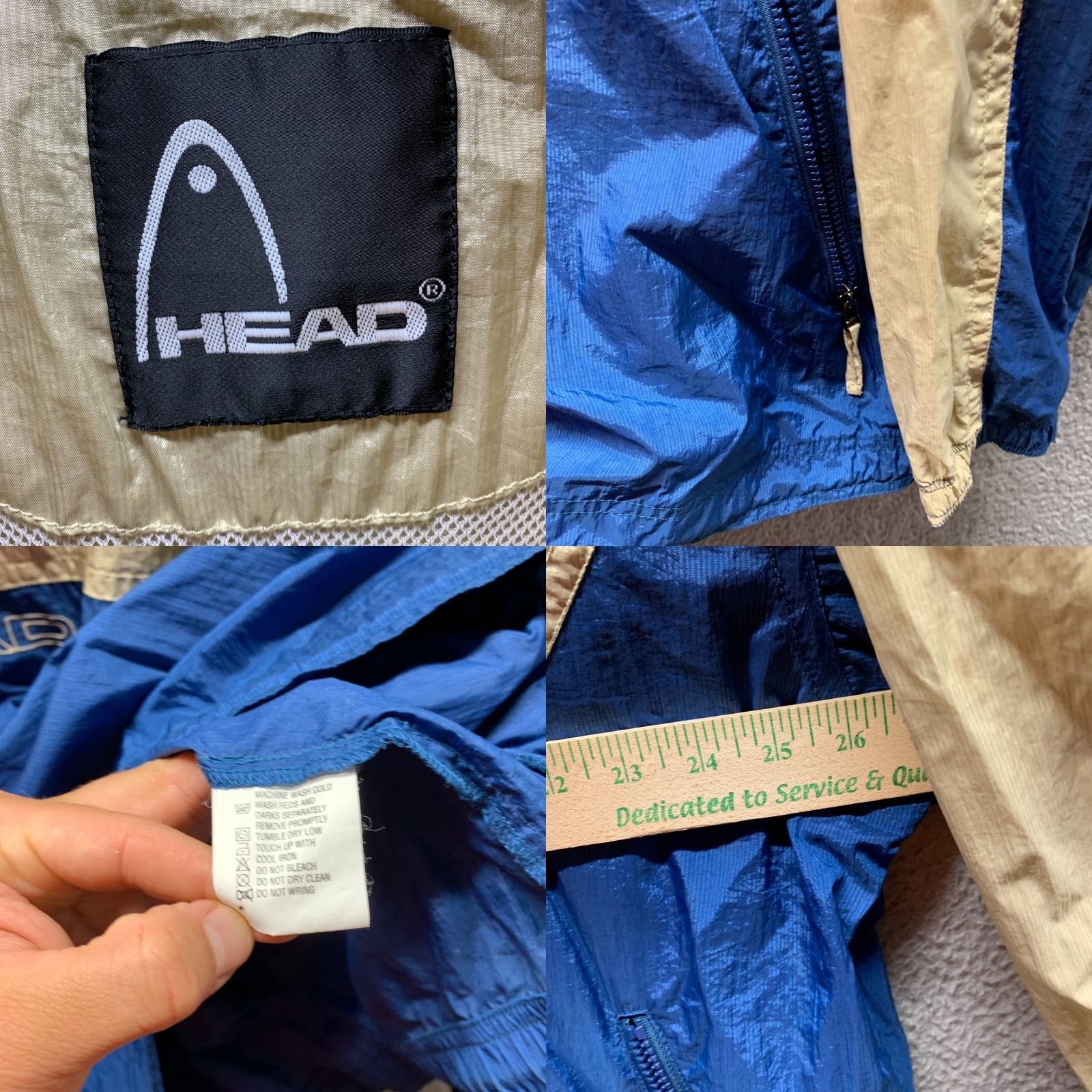 Vintage VINTAGE HEAD Jacket XL Blue Windbreaker Mens Size US XL / EU 56 / 4 - 8 Thumbnail
