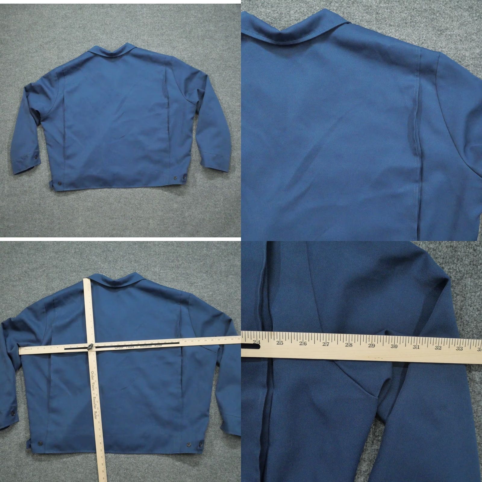 Vintage VINTAGE Aero Jacket Mens 2XL Blue 90s Workwear Zip Coat/Snap Mid-Length Size US XXL / EU 58 / 5 - 8 Thumbnail