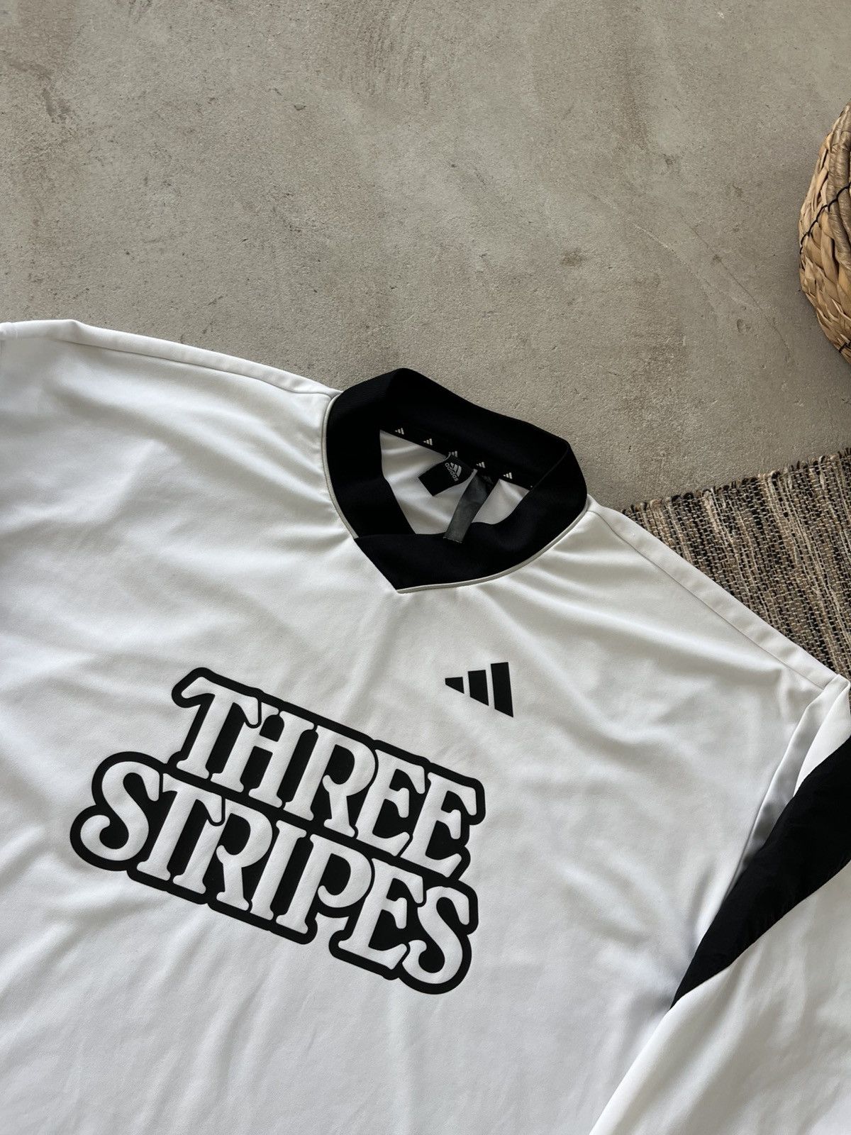 Adidas Adidas White Black LongSleeve Shirt Soccer style Y2K tee Size US M / EU 48-50 / 2 - 5 Thumbnail