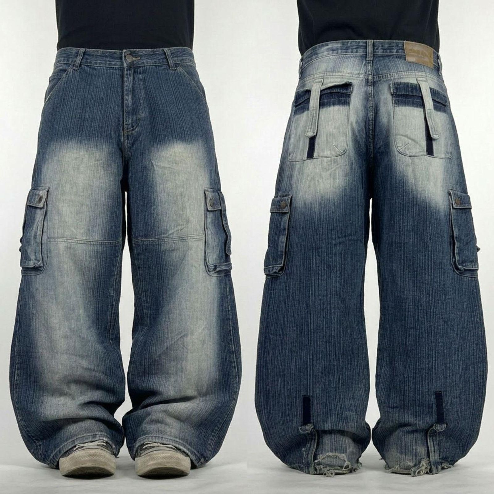 JNCO × Southpole × Vintage Southpole Faded Y2K Baggy Jeans Wide