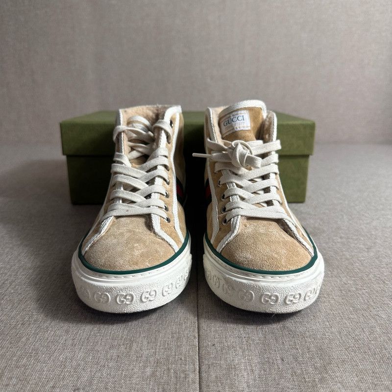 Gucci Gucci Tennis 1977 High-Top Sneakers in Beige Size US 7.5 / EU 40-41 - 2 Thumbnail