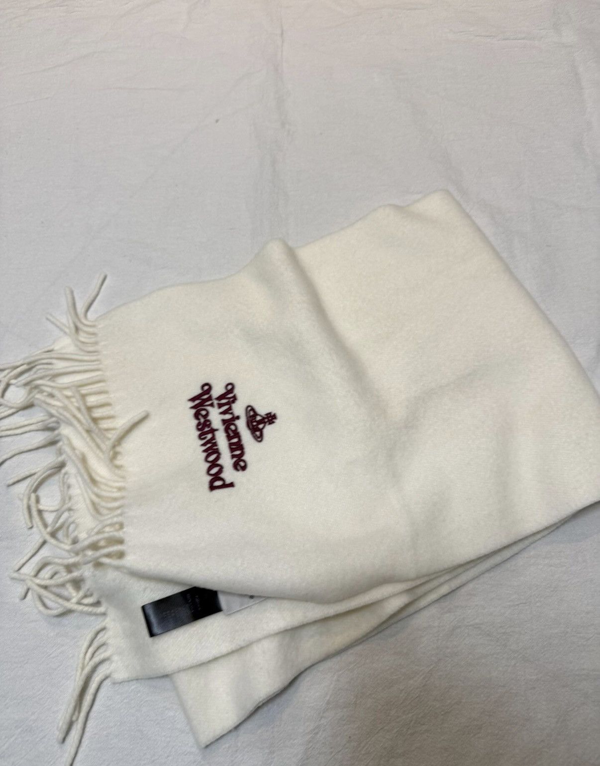 Vivienne Westwood Off-White Cashmere Scarf