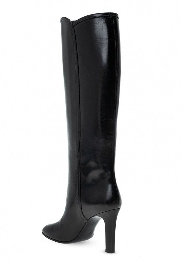 Saint Laurent Paris o1b1hav110125 632636 Jane Cassandre Boots Leather in Black Size US 7.5 / IT 37.5 - 5 Thumbnail