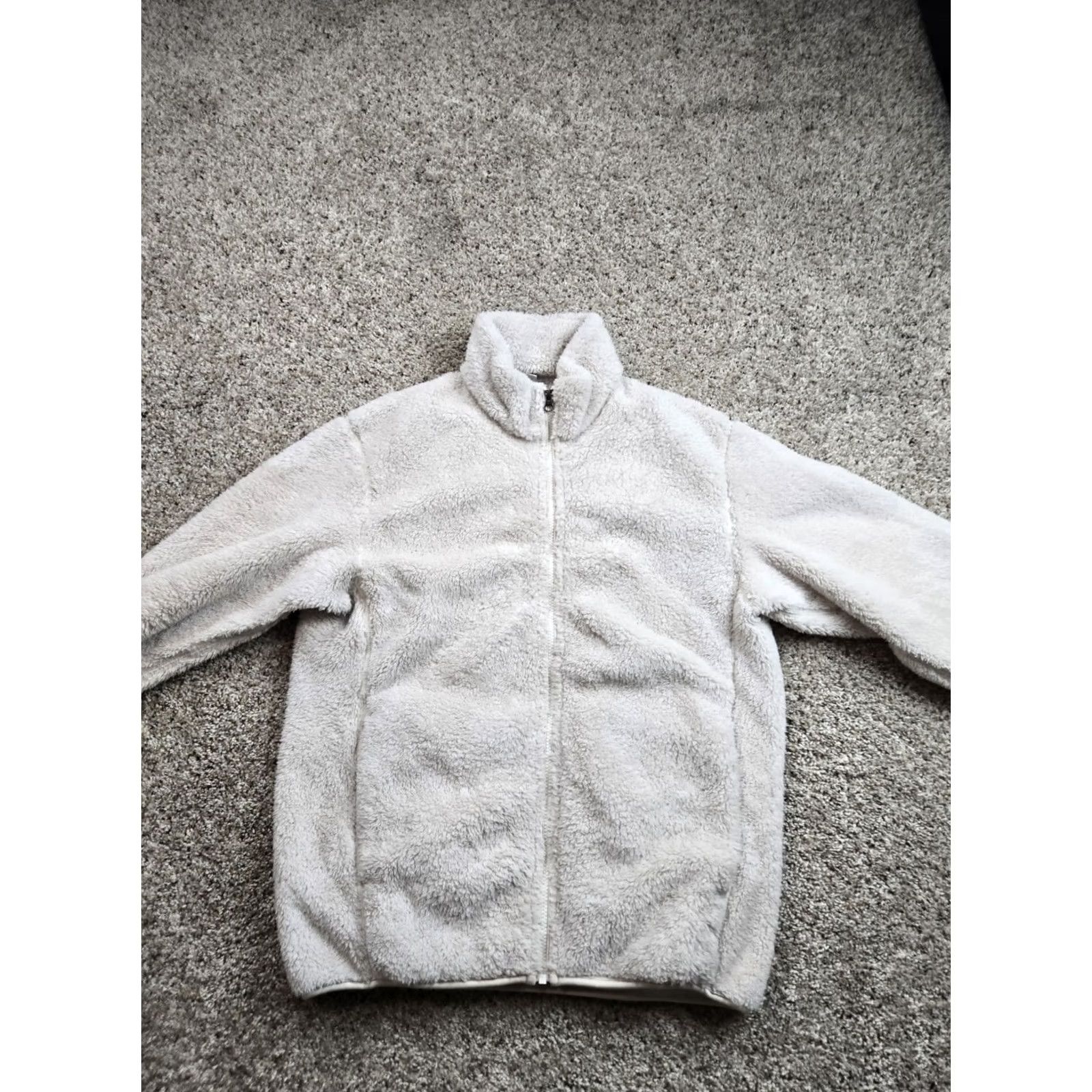 Uniqlo Uniqlo Fleece Jacket Medium Mens Beige Full Zip Mock Neck Pockets Outdoor Size US S / EU 44-46 / 1 - 3 Thumbnail