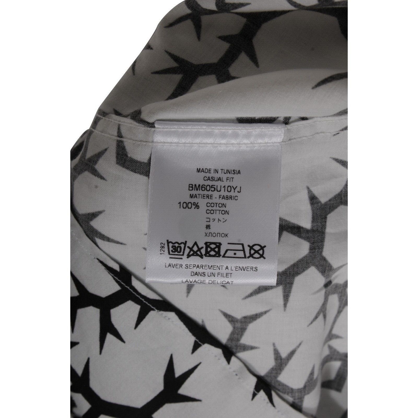 Givenchy Thorn Button Down Shirt 41/ 16 White Black Size US L / EU 52-54 / 3 - 6 Thumbnail