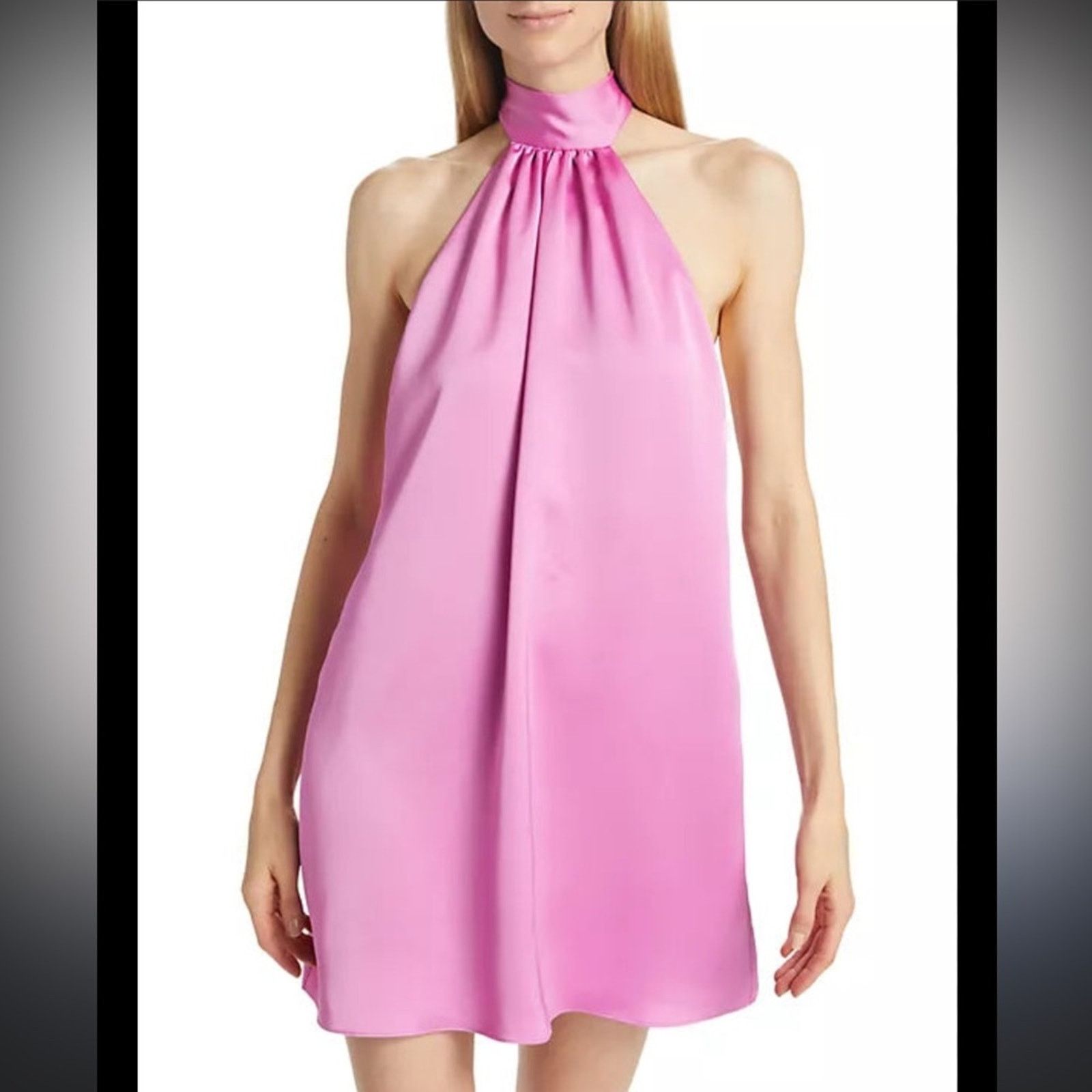 Ramy Brook NWT Ramy Brook $445 Pink Halter Dress Size 4 Size S / US 4 / IT 40 - 2 Thumbnail