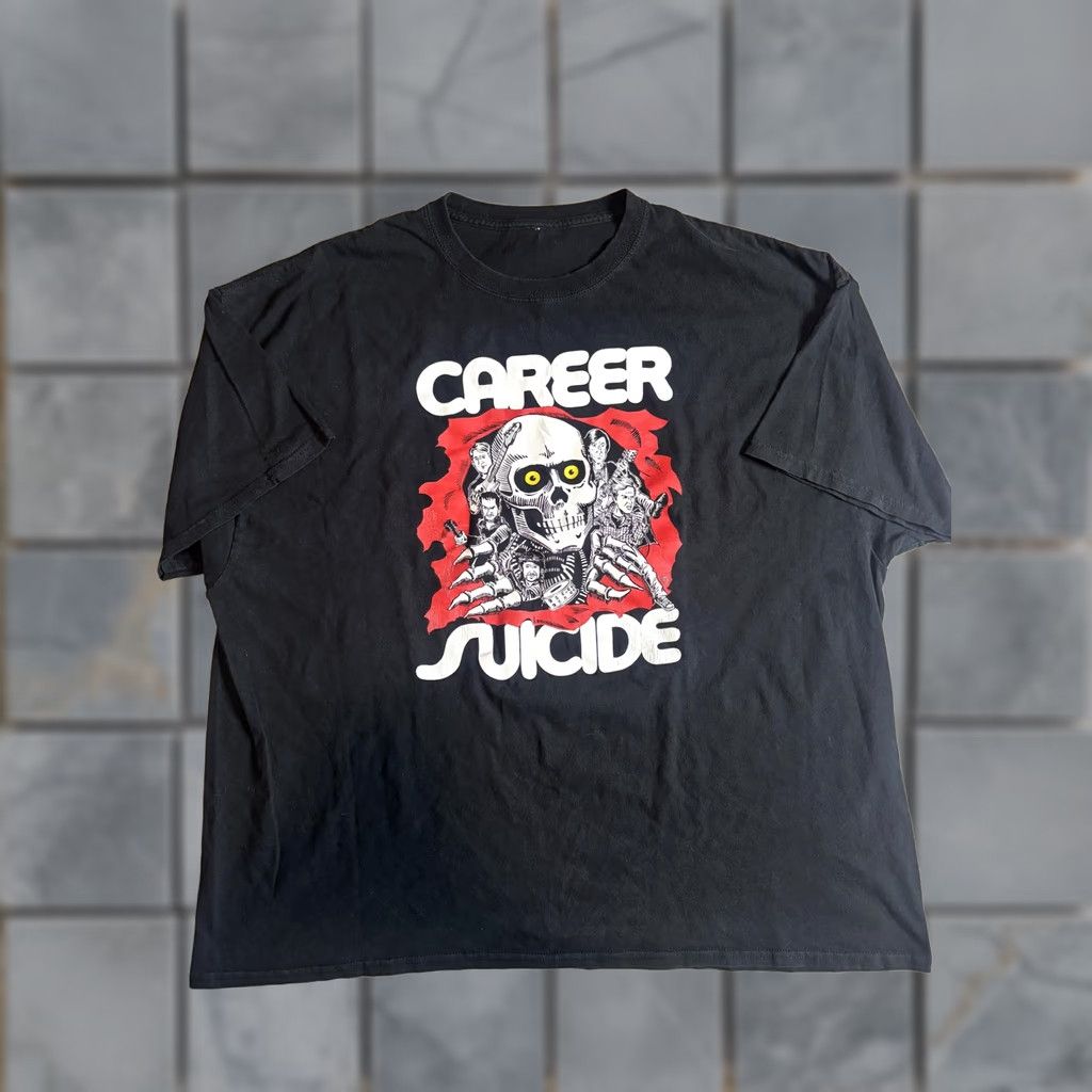 Vintage Career Suicide Band Shirt Mens 2XL Black Skull Graphic Tee T-Shirt Punk Size US XXL / EU 58 / 5 - 1 Thumbnail