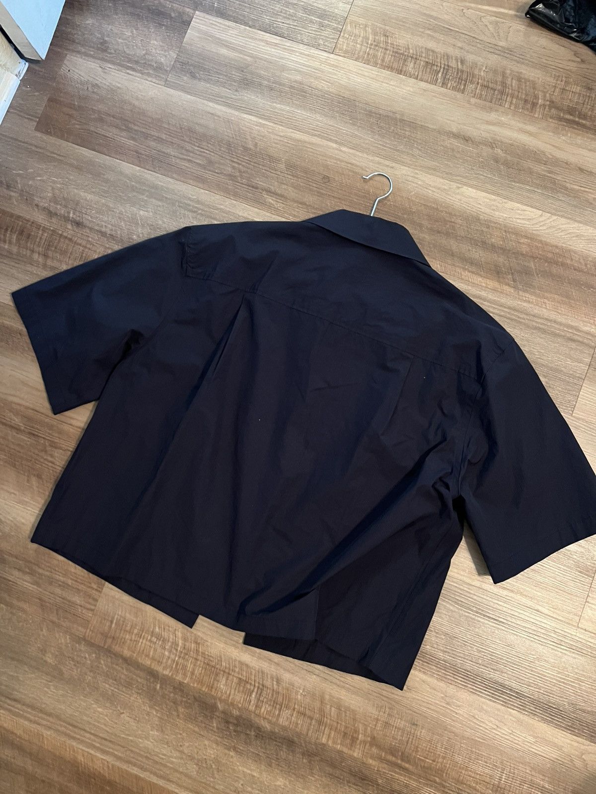 AMOMENTO Cropped navy shirt Size US L / EU 52-54 / 3 - 4 Thumbnail