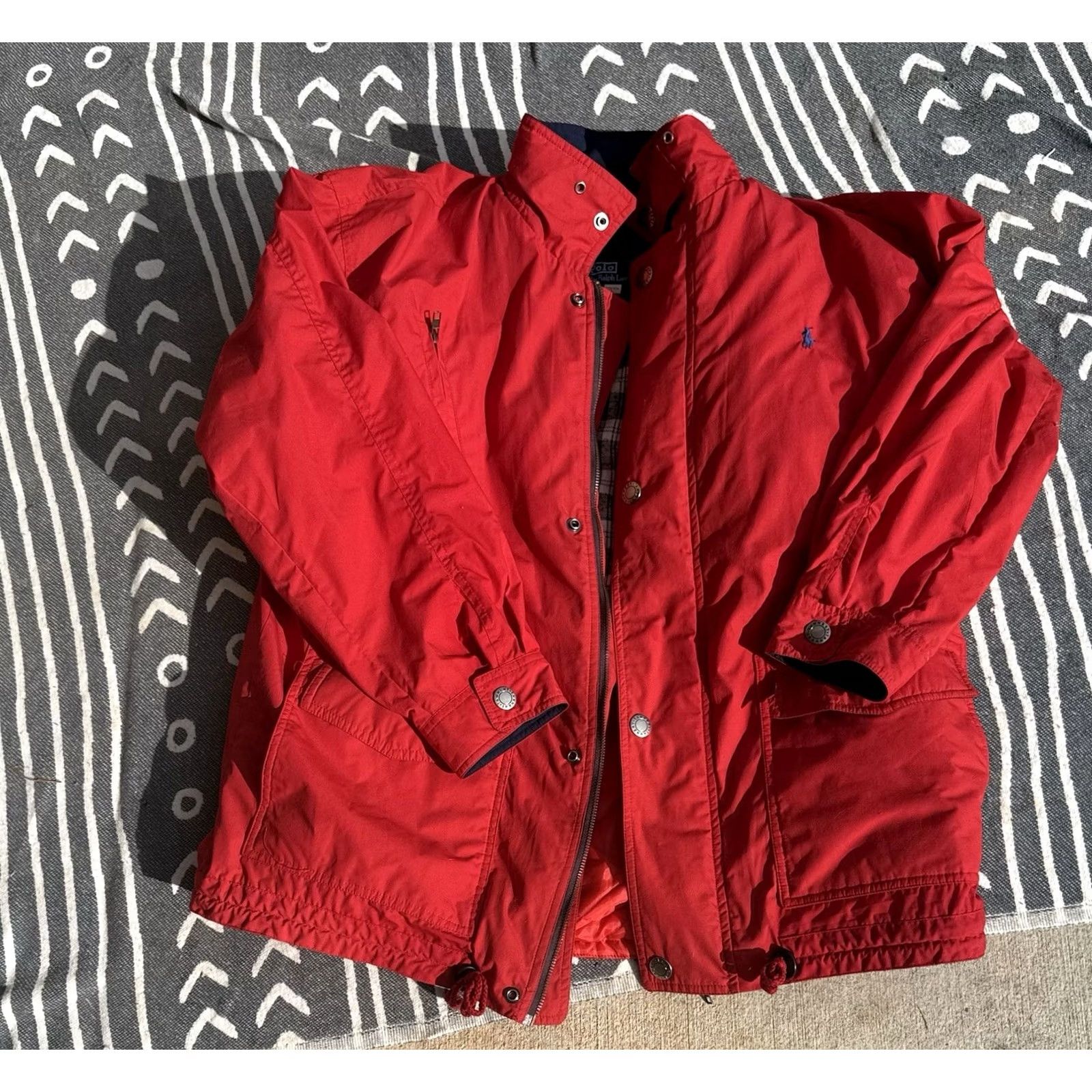 Ralph Lauren VINTAGE? No. Polo Ralph Lauren Jacket Regular Large Red Insulated Puffer Blanket Lined Men Size US L / EU 52-54 / 3 - 6 Thumbnail