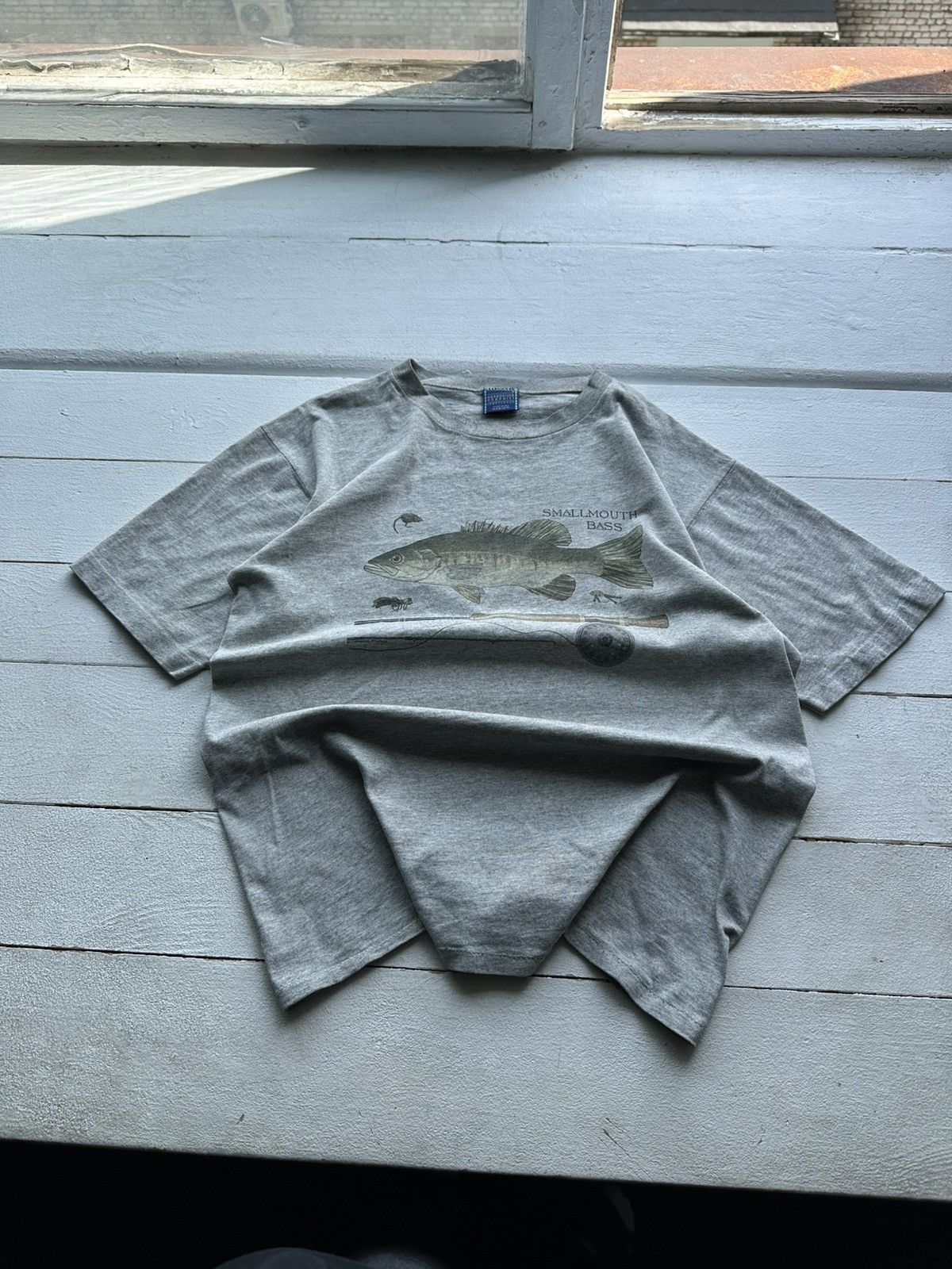 Habitat 🚨VNTG 90s Harborside Graphics Tee "SMALL MOUTH BASS"USA Size US M / EU 48-50 / 2 - 1 Thumbnail