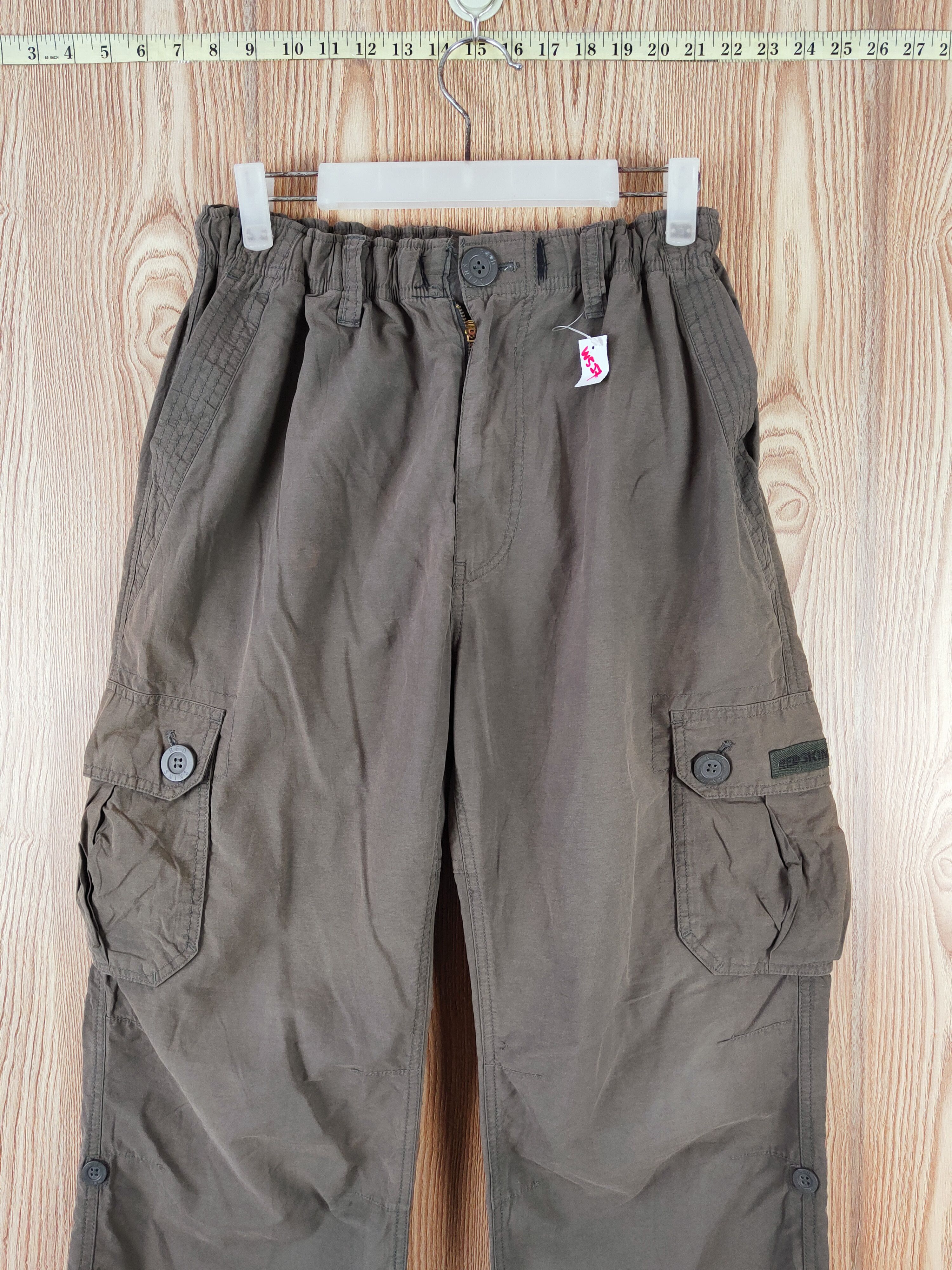 Japanese Brand Redskins Olive Faded Multipocket Tactical Cargo Pants #W527 Size US 30 / EU 46 - 2 Thumbnail