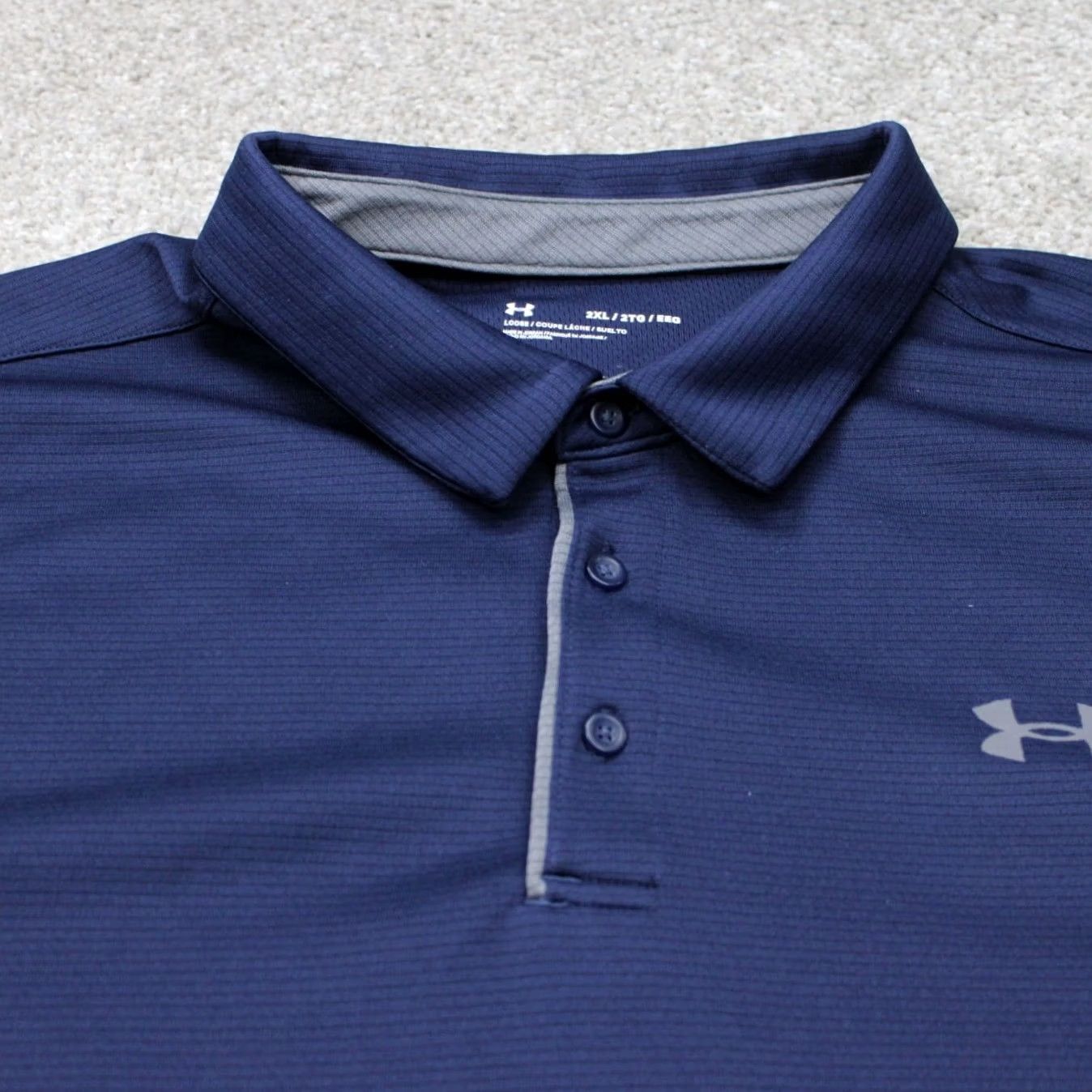 Under Armour Under Armour Polo Shirt Men 2XL Blue Short Sleeve Regular Fit Polo Structured Collar Casual, Activewear, Workwear, Business, Sports Size US XXL / EU 58 / 5 - 4 Thumbnail