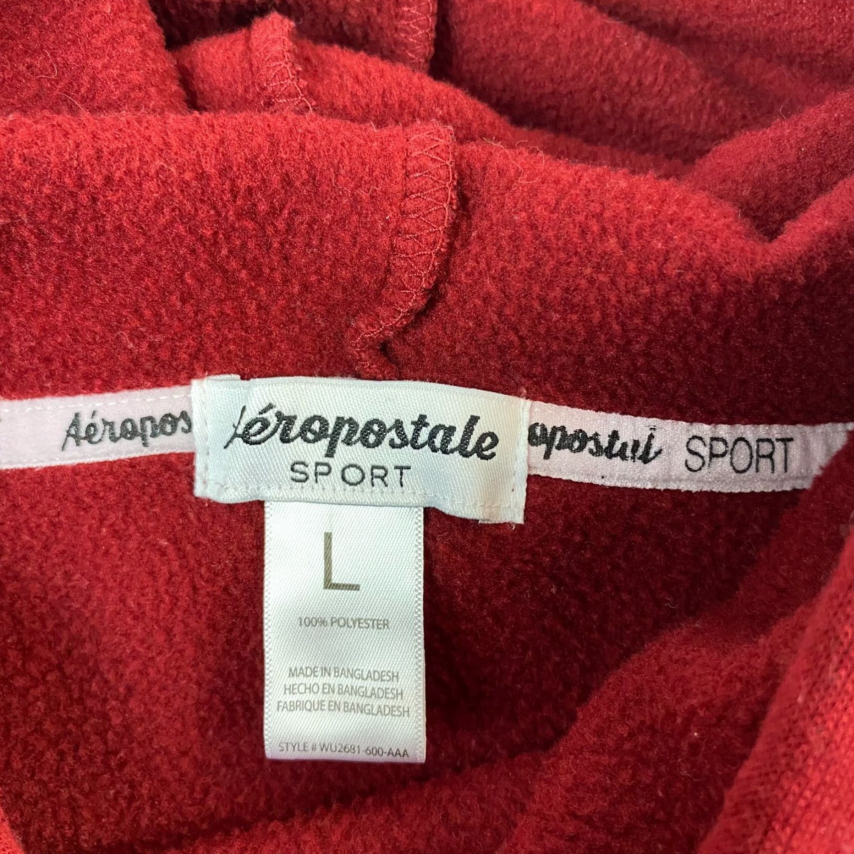 Vintage Aéropostale Logo Graphic Hoodie Sweatshirt Womens L Pullover Crop Top Size L / US 10 / IT 46 - 4 Thumbnail