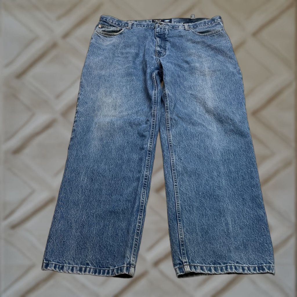 Izod VINTAGE IZOD Jeans Men 42x30 Blue Denim Classic Fit Waist Dark Wash Straight Jeans 5-Pocket Mens Size US 42 / EU 58 - 1 Thumbnail