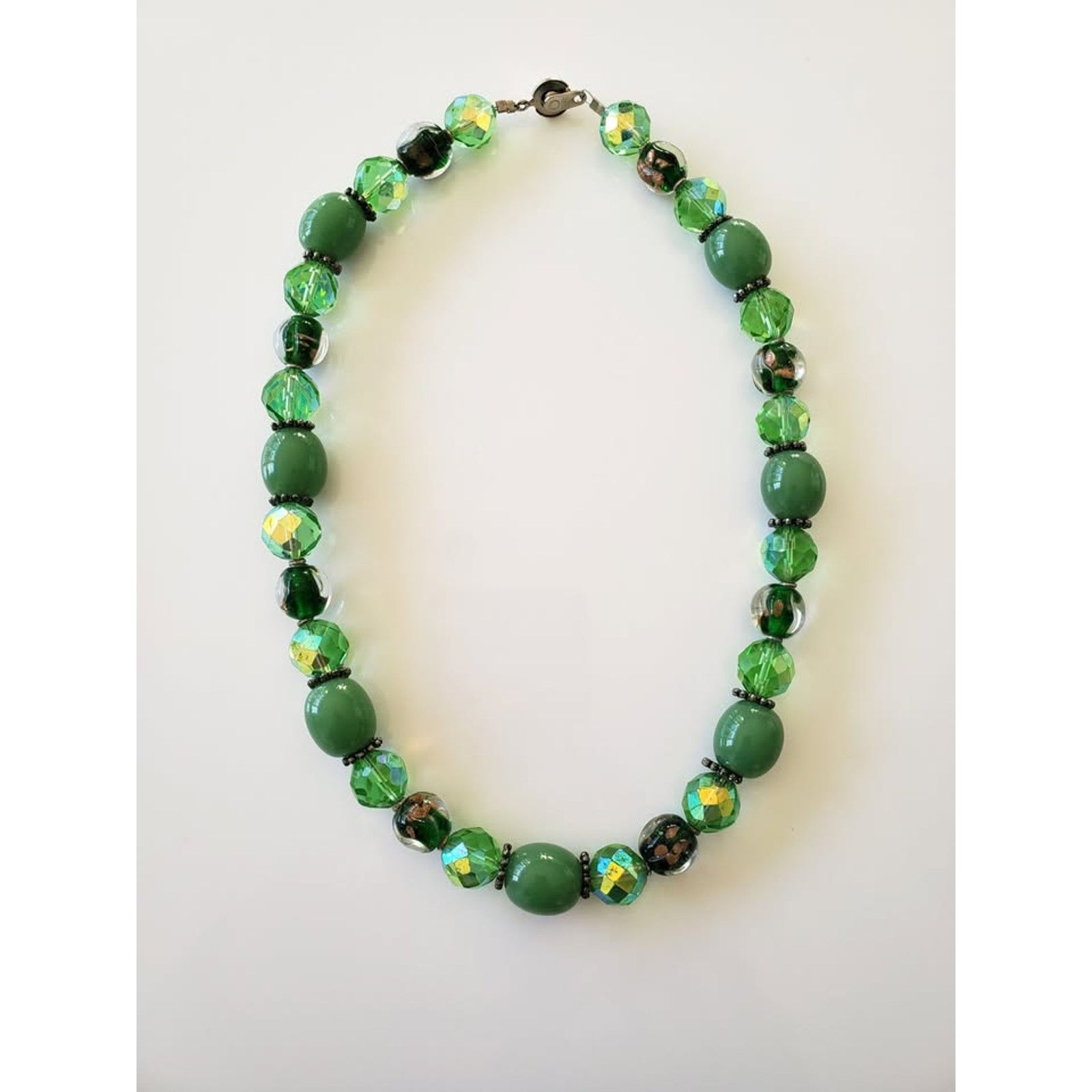 Other Green Glass Beaded Choker Necklace Size ONE SIZE - 1 Thumbnail