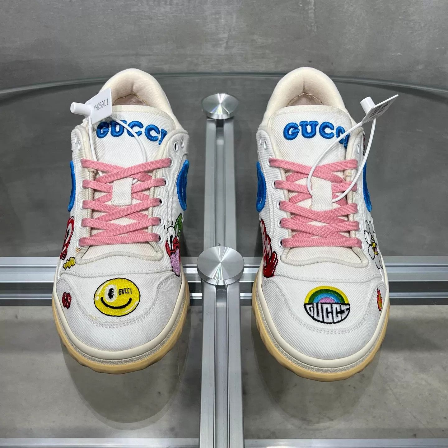 Gucci Gucci Mac80 GG Cartoon Graff White Sneakers 37.5 Size US 7 / IT 37 - 1 Thumbnail