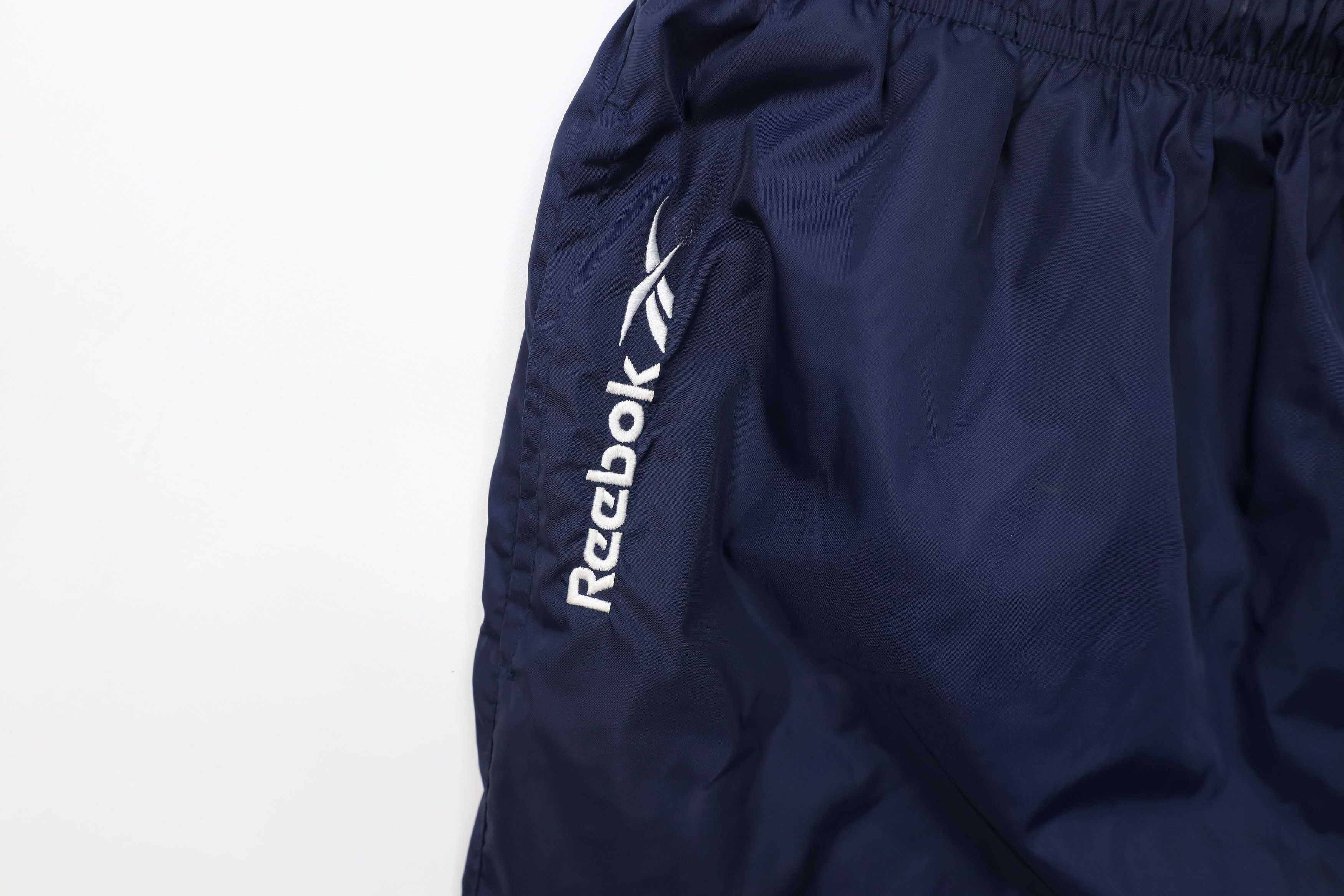 Reebok Vintage 90s Reebok Wide Leg Windbreaker Pants Navy Blue Size US 36 / EU 52 - 8 Thumbnail