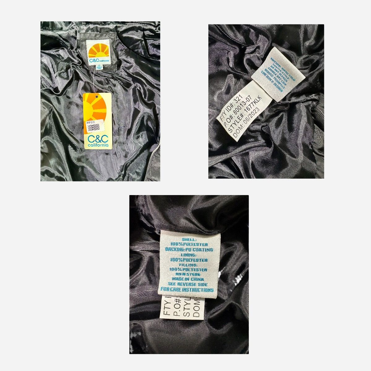 Other C&C California Big Girls Quilted Mid-weight Black Sz 12 Size L / US 10 / IT 46 - 6 Thumbnail