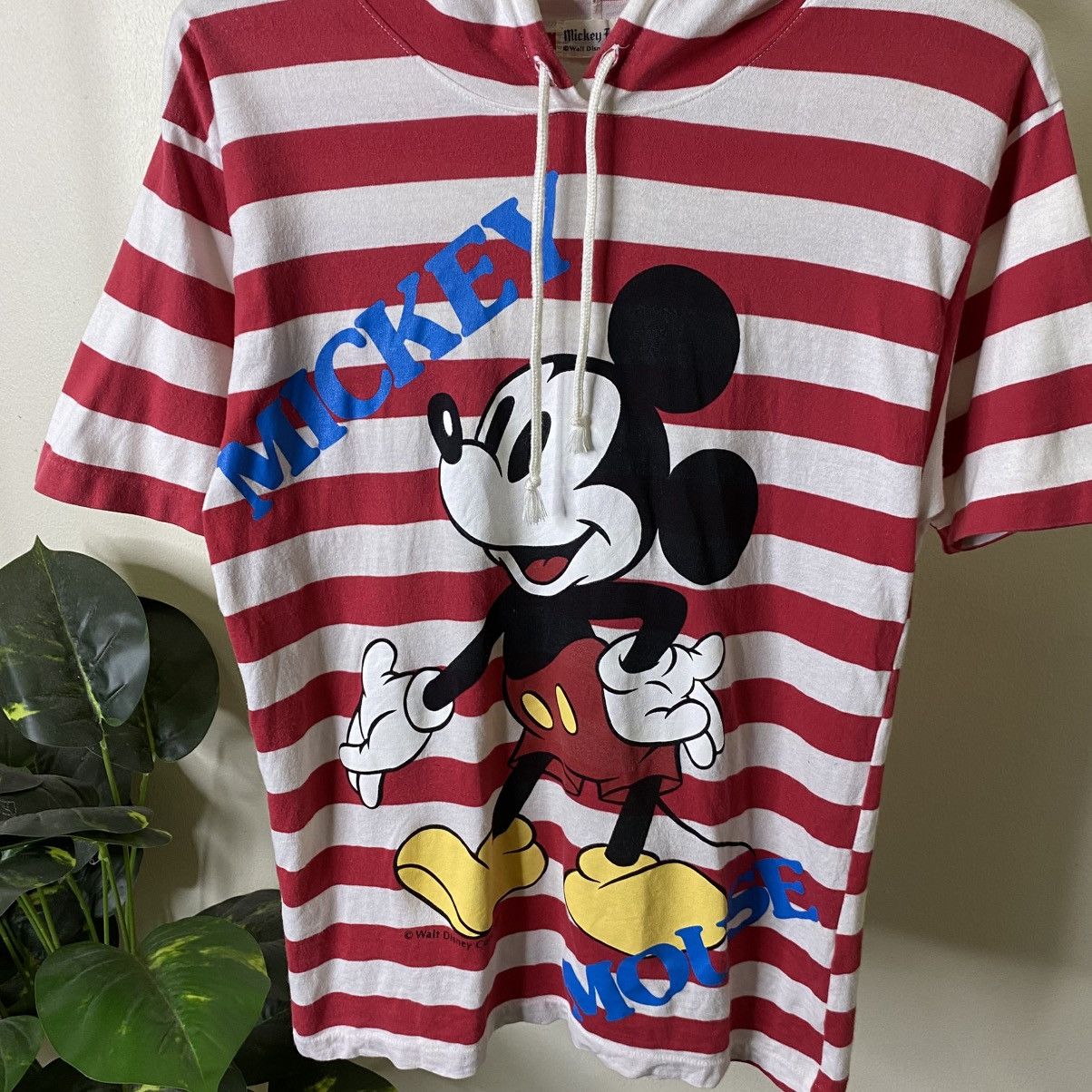 Mickey Mouse Vintage 1990s Walt Disney Company Mickey Mouse Hooded Tee Size US S / EU 44-46 / 1 - 2 Thumbnail