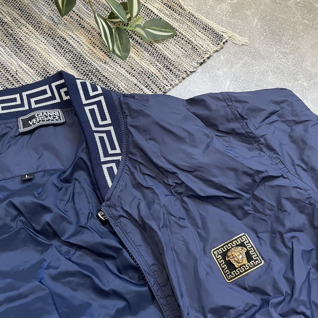 Japanese Brand × Versace Jeans Couture 90s Versace jeans couture bootleg jacket goth vintage bomber Size US L / EU 52-54 / 3 - 2 Thumbnail