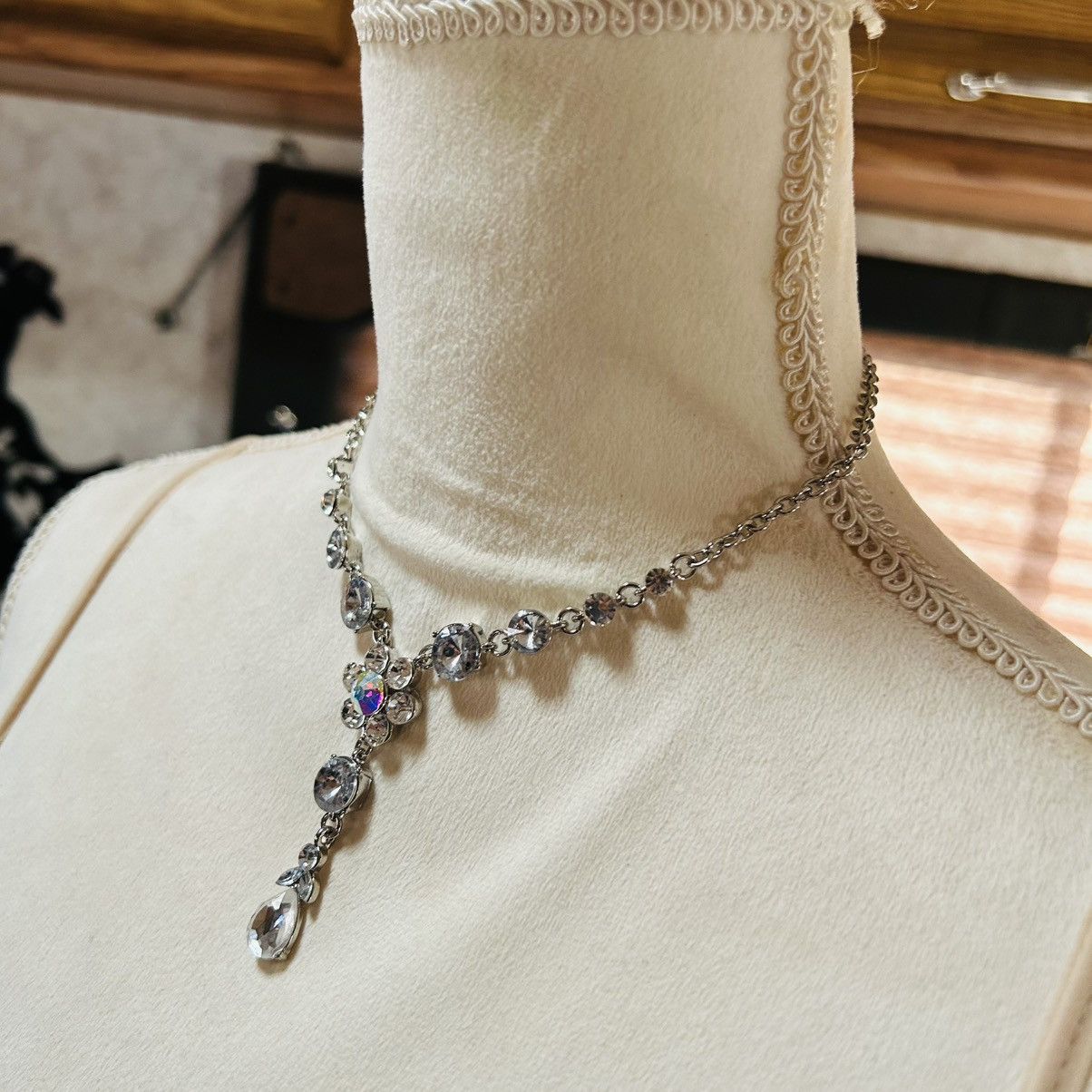 Other Mariell elegant rivoli glass stone y drop necklace NWT Size ONE SIZE - 3 Thumbnail