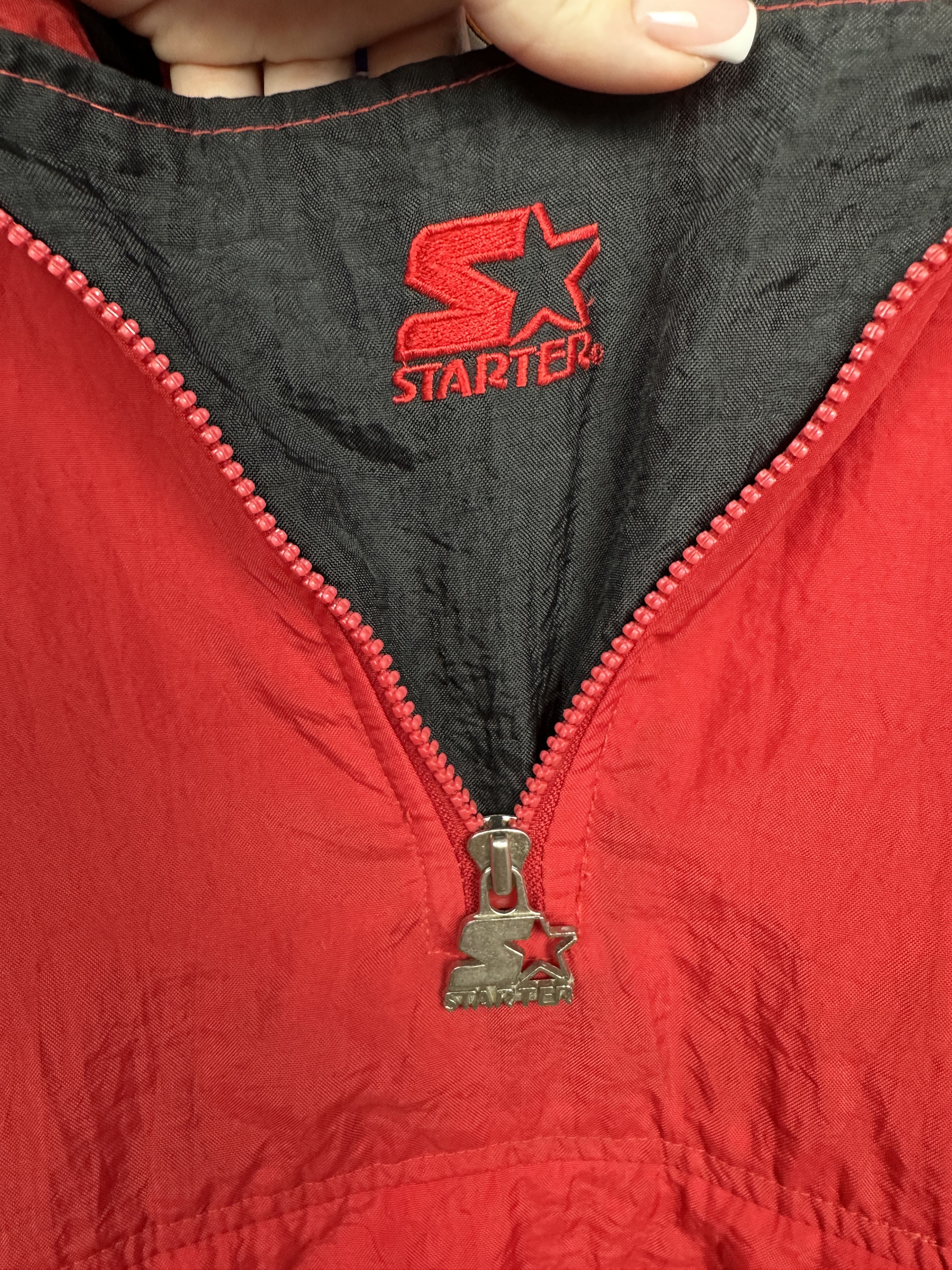 Starter Red Wings Starter 90s Vintage Mens Anorak Jacket NHL Size US XL / EU 56 / 4 - 4 Thumbnail