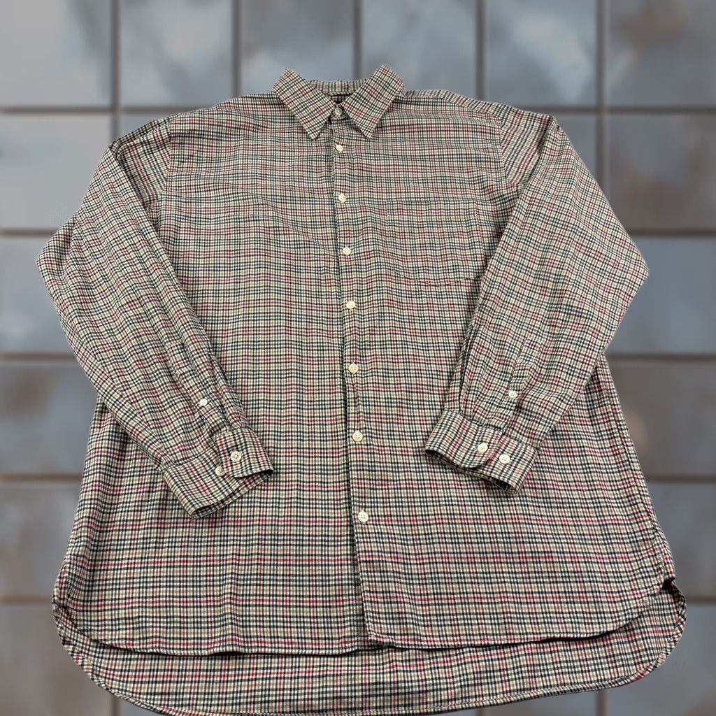 J.Crew VINTAGE J.CREW Oarsman Shirt Mens LT Large Tall Plaid Button Up Long Sleeve 90s Mens Size US L / EU 52-54 / 3 - 1 Thumbnail