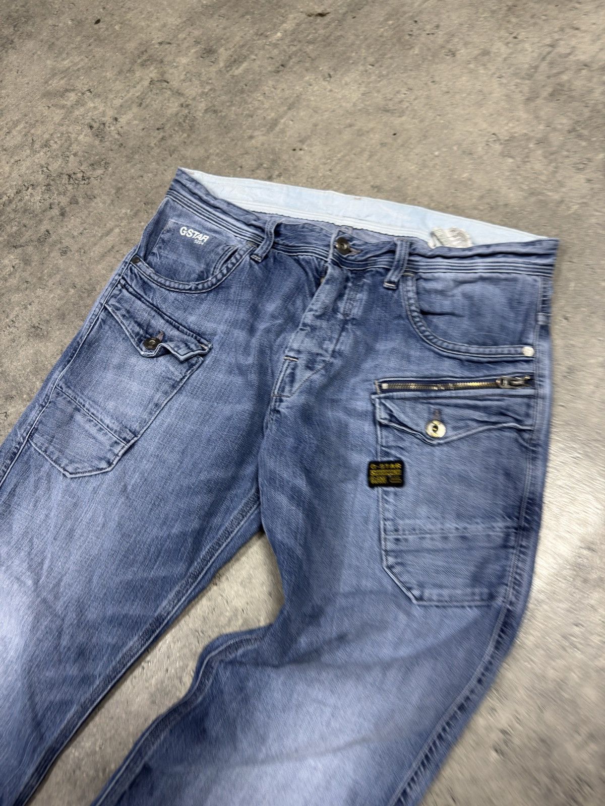 ᶠᵃⁿᶜʸᵍᵘʸ Vintage G-Star Baggy Washed Denim Jeans leg Y2K