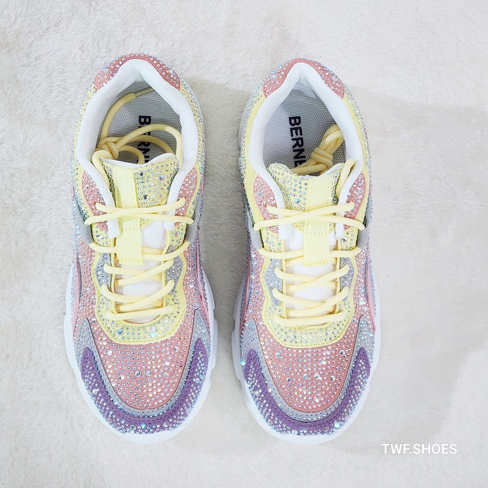 Other Softy Cush Multi Color Pastel Rhinestone Platform Sneakers ( Size US 5 / IT 35 - 5 Thumbnail