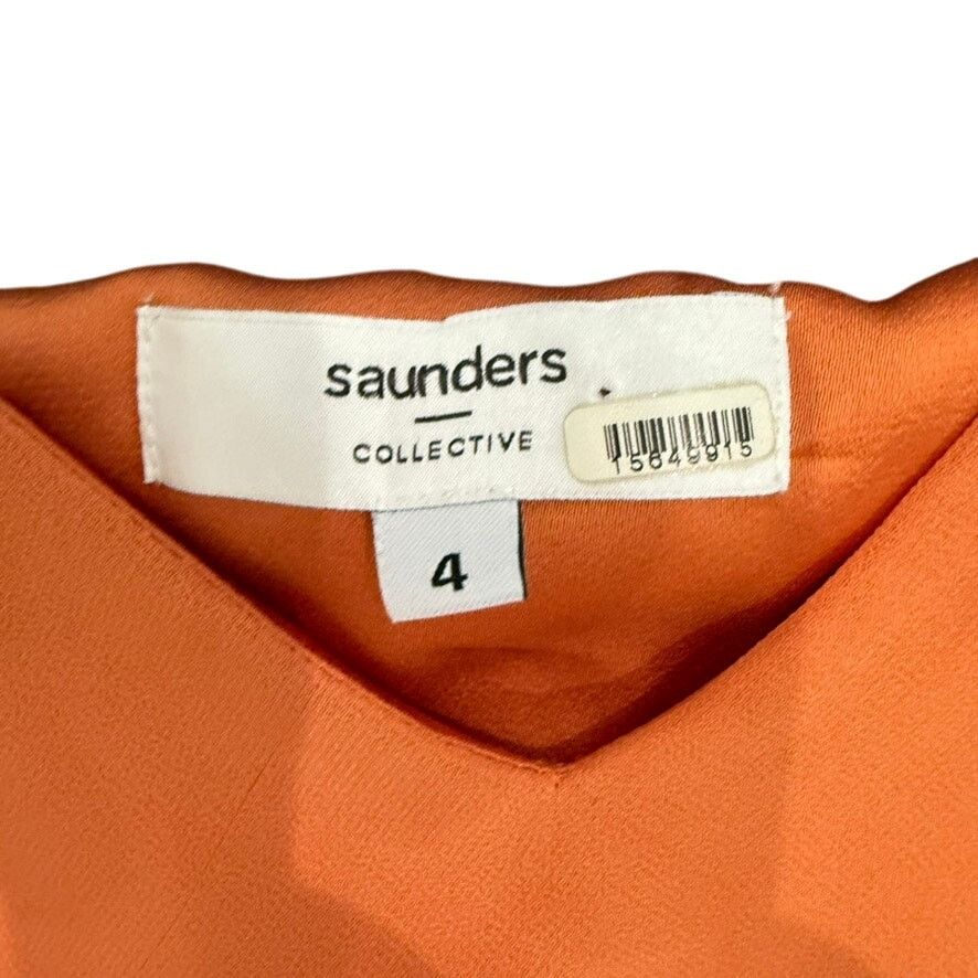 Jonathan Saunders Saunders x RTR Chiffon Overlay Dress in Orange, Size US 4 Size S / US 4 / IT 40 - 6 Thumbnail