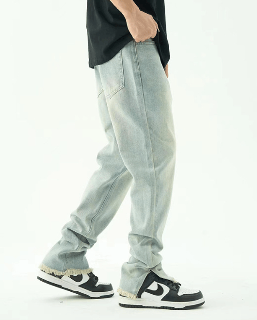 Japanese Brand American high street retro men's straight leg slit jeans Size US 32 / EU 48 - 4 Thumbnail