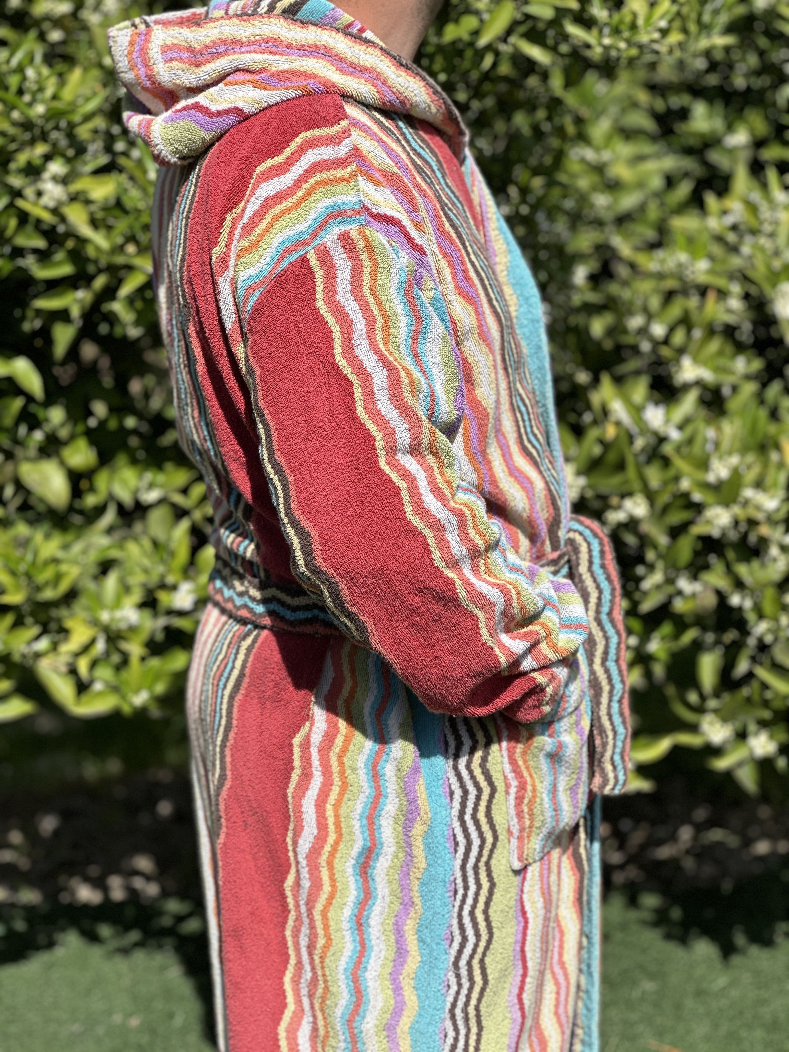 Missoni Rainbow Bathrobe Missoni 3D Knit Stripe Retro Size XL Size US XL / EU 56 / 4 - 11 Thumbnail